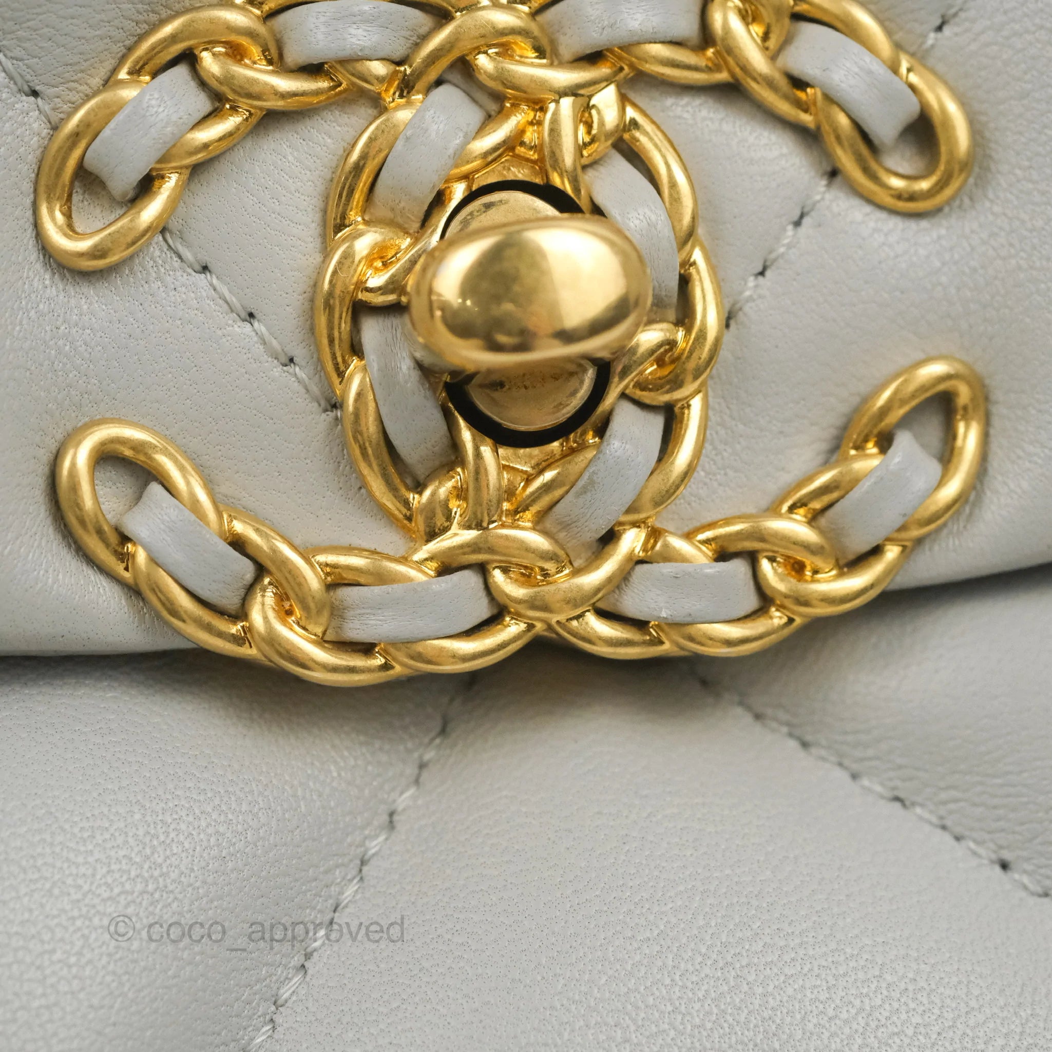 Chanel 19 Small Grey Lambskin Leather Bag with Mixed Gold & Silver Hardware - Perfect for Everyday Luxury & Evening Events