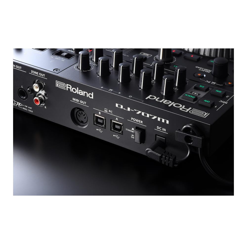 Roland DJ-707M Professional 4-Channel Serato DJ Controller for Live Performances & Club Mixing | USB-Powered DJ Equipment with 4-Deck Control for Seamless Transitions