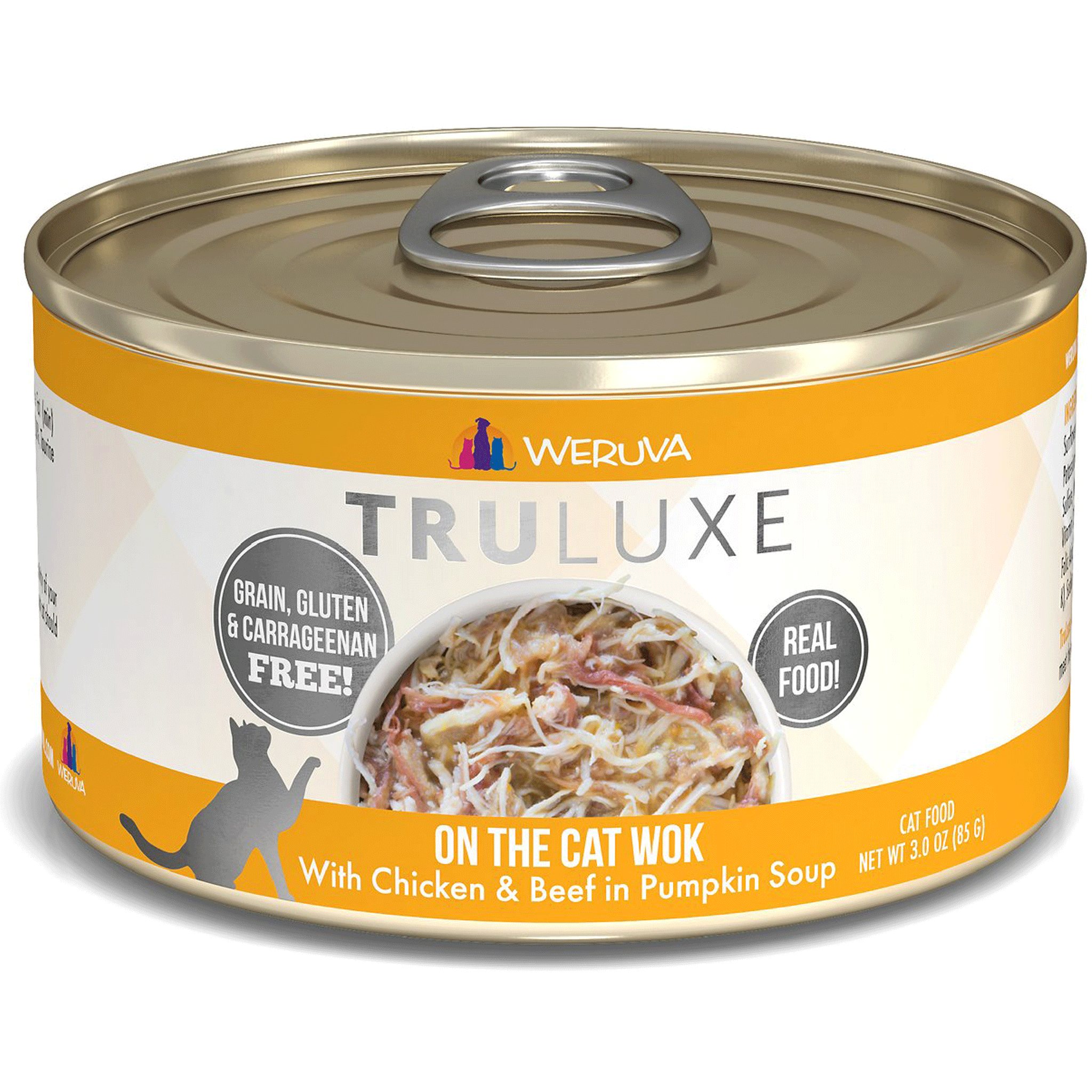 Weruva Truluxe On the Cat Wok Grain-Free Cat Food - Premium Wet Cat Food with Real Meat for Adult Cats - Perfect for Picky Eaters & Special Occasions