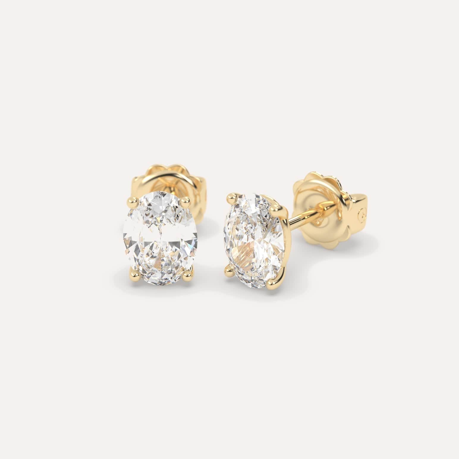 3 Carat Oval Diamond Stud Earrings - 14K White Gold Dangle Earrings for Women | Perfect for Weddings, Anniversaries & Special Occasions