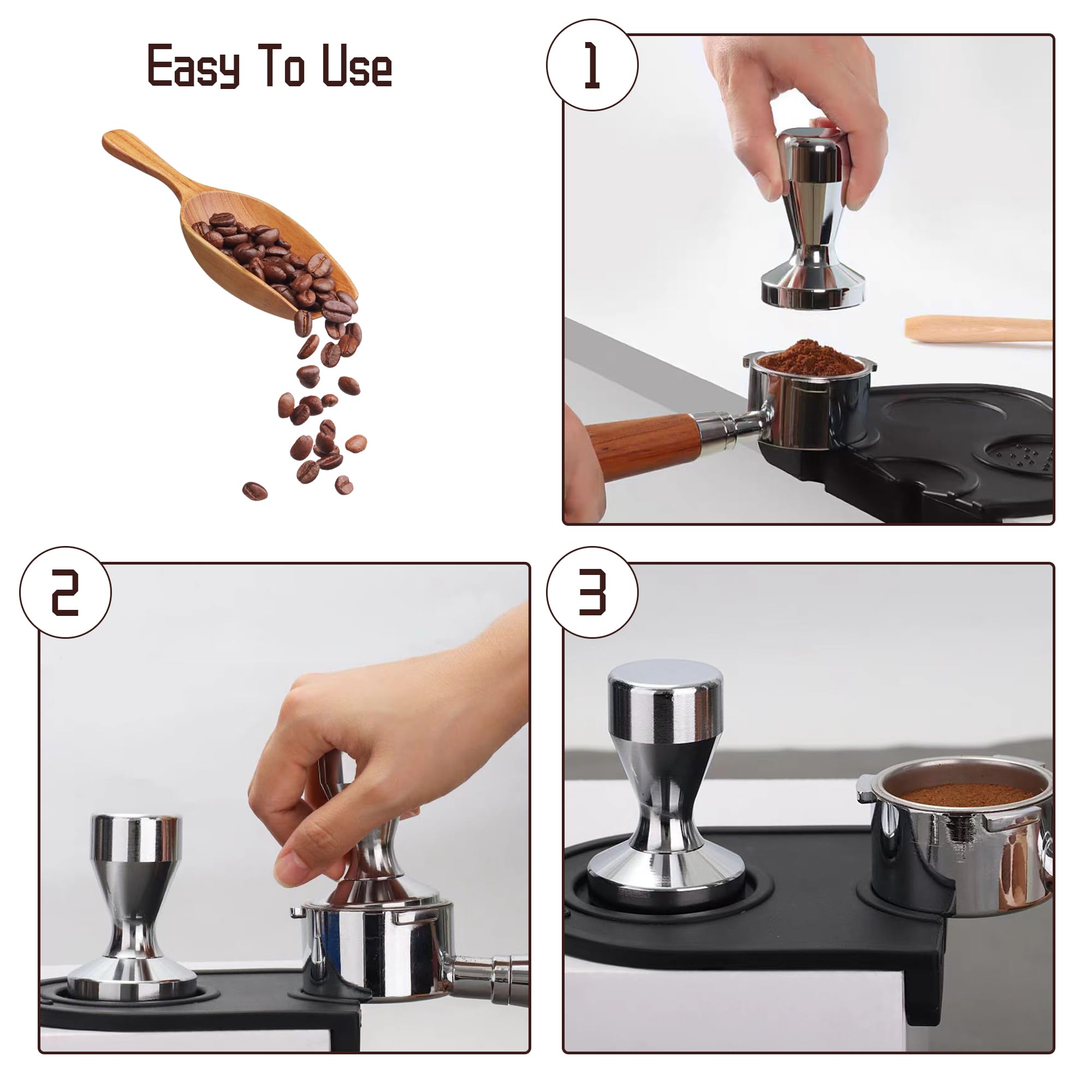 Premium 49mm Stainless Steel Coffee Tamper - Professional Espresso Barista Tool for Perfect Coffee Grounds Press | Ideal for Home Brewing & Café Use
