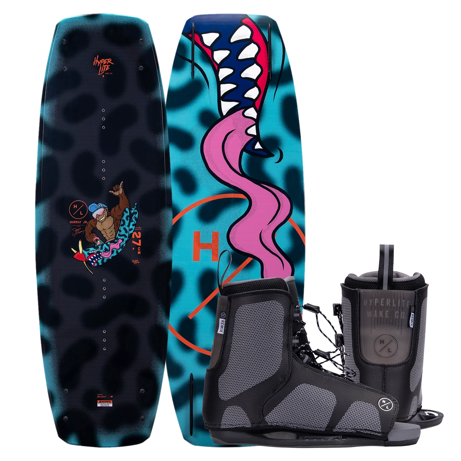 Hyperlite Junior Murray 120 Wakeboard with Remix Boot Package 2025 - Premium Kids Wakeboard Set for Water Sports & Lake Adventures - Perfect for Beginners & Young Riders at Summer Camps & Family Vacations