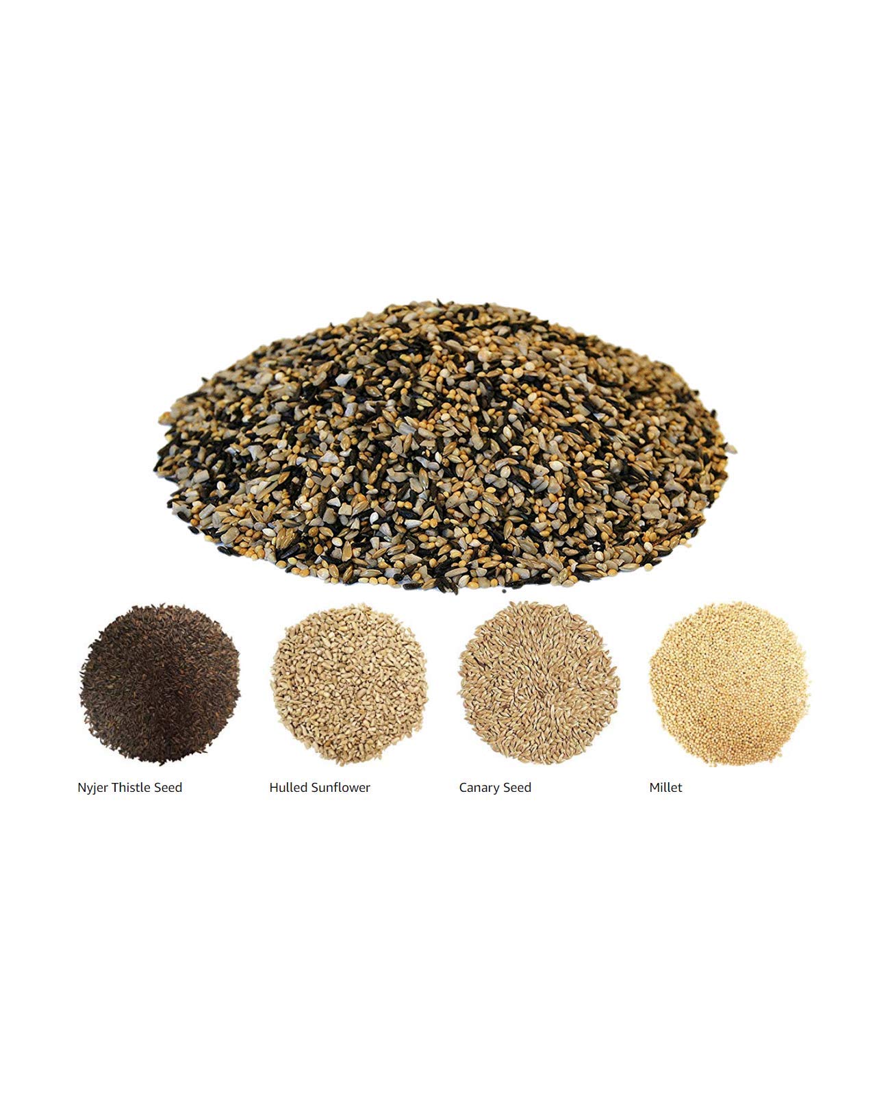 Finch Frenzy Wild Bird Seed Mix - 20lb Bucket with Thistle, Canary & Millet Seeds | Premium Backyard Bird Food for Finches, Canaries & Wild Birds | Attracts Colorful Birds to Your Garden Feeders