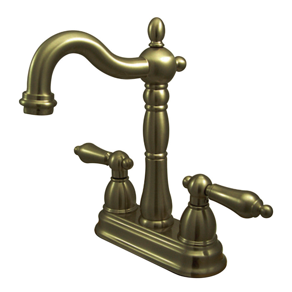 Stainless Steel Hook Spout Bar Faucet - No Pop-Up Rod - Perfect for Kitchen Sinks, Wet Bars, and Commercial Use