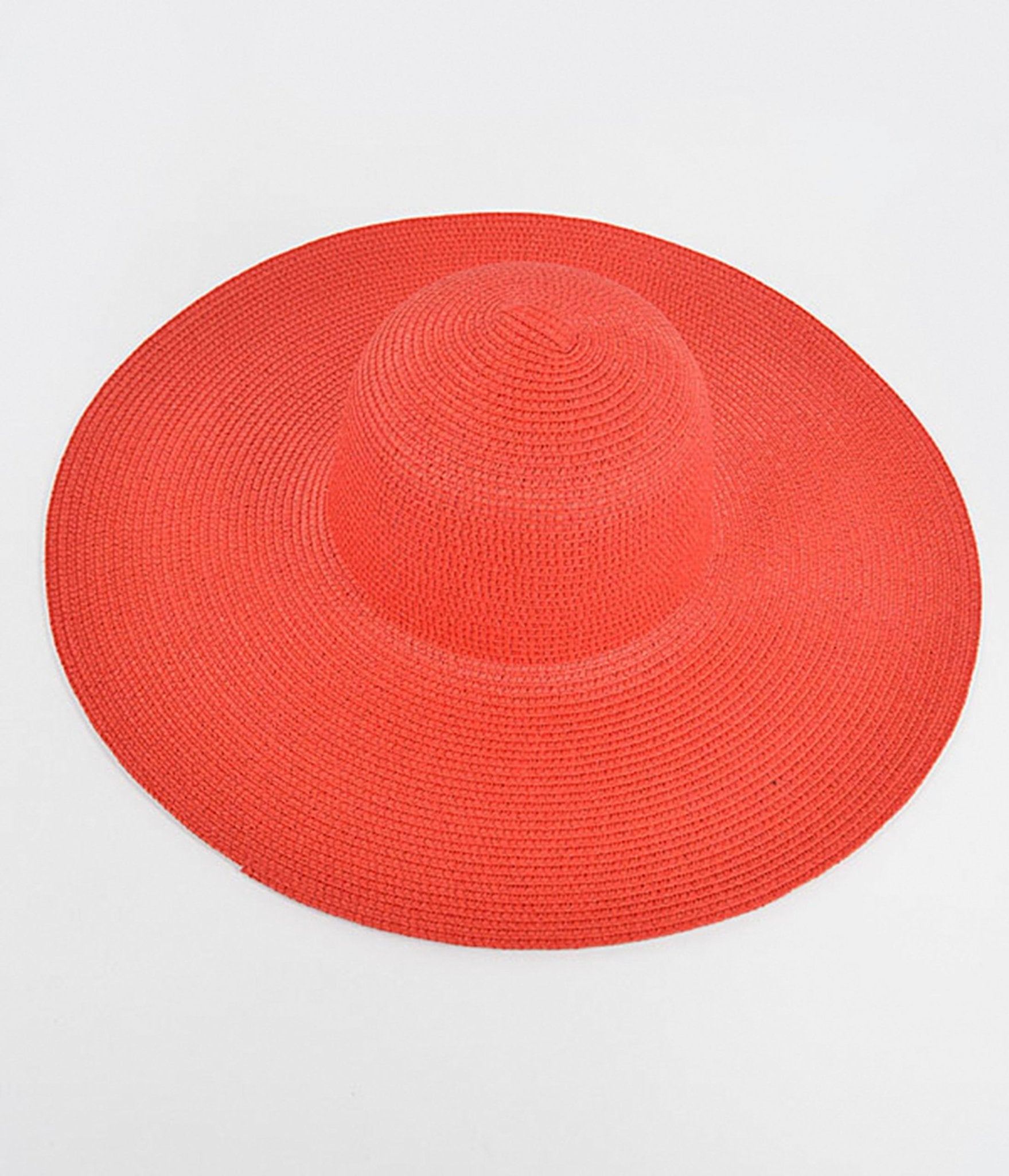 Stylish Red Wide Brim Sun Hat for Women - UV Protection Summer Beach Hat for Outdoor, Travel & Vacation Accessories