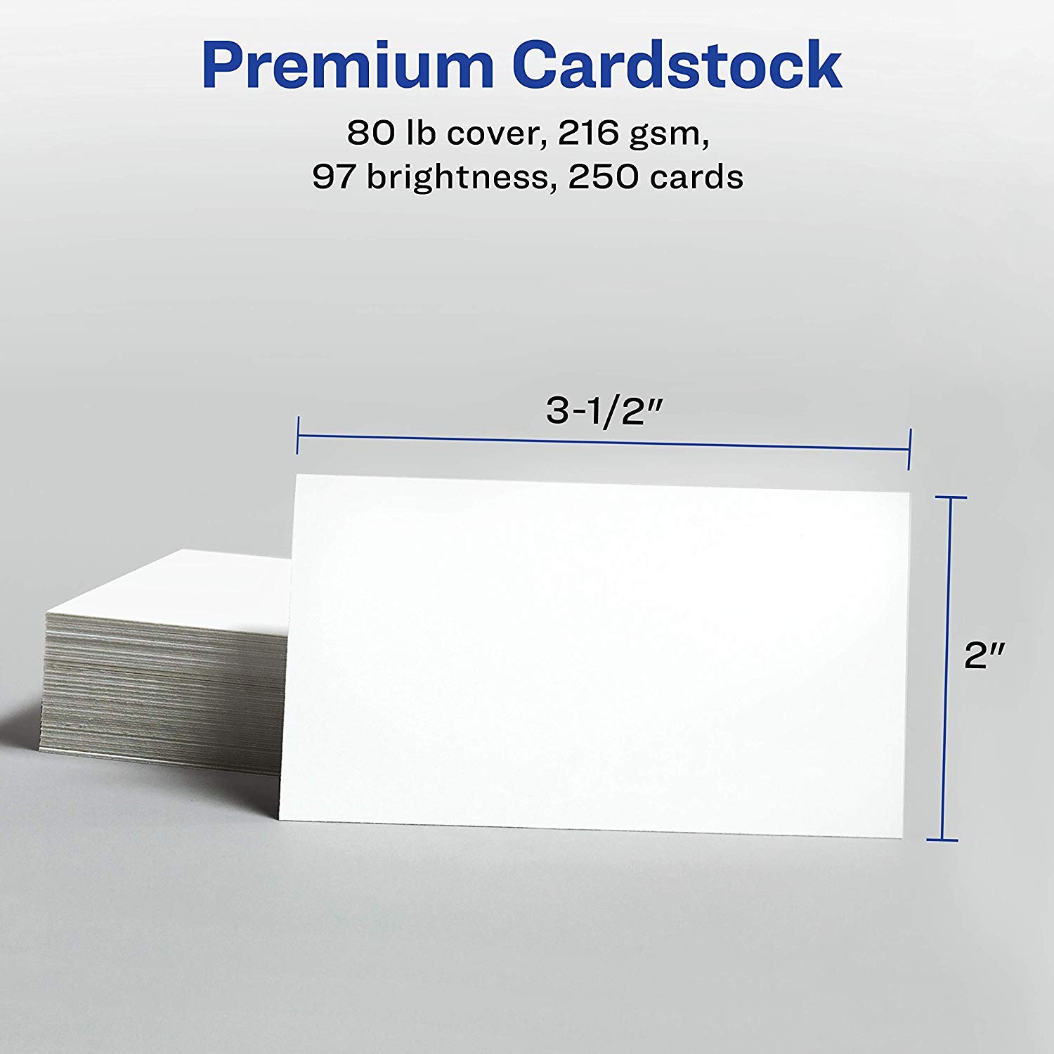 Avery Printable Business Cards for Laser Printers - 250 Pack, 2 x 3.5 Inches (5371) - Perfect for Networking, Events & Professional Branding