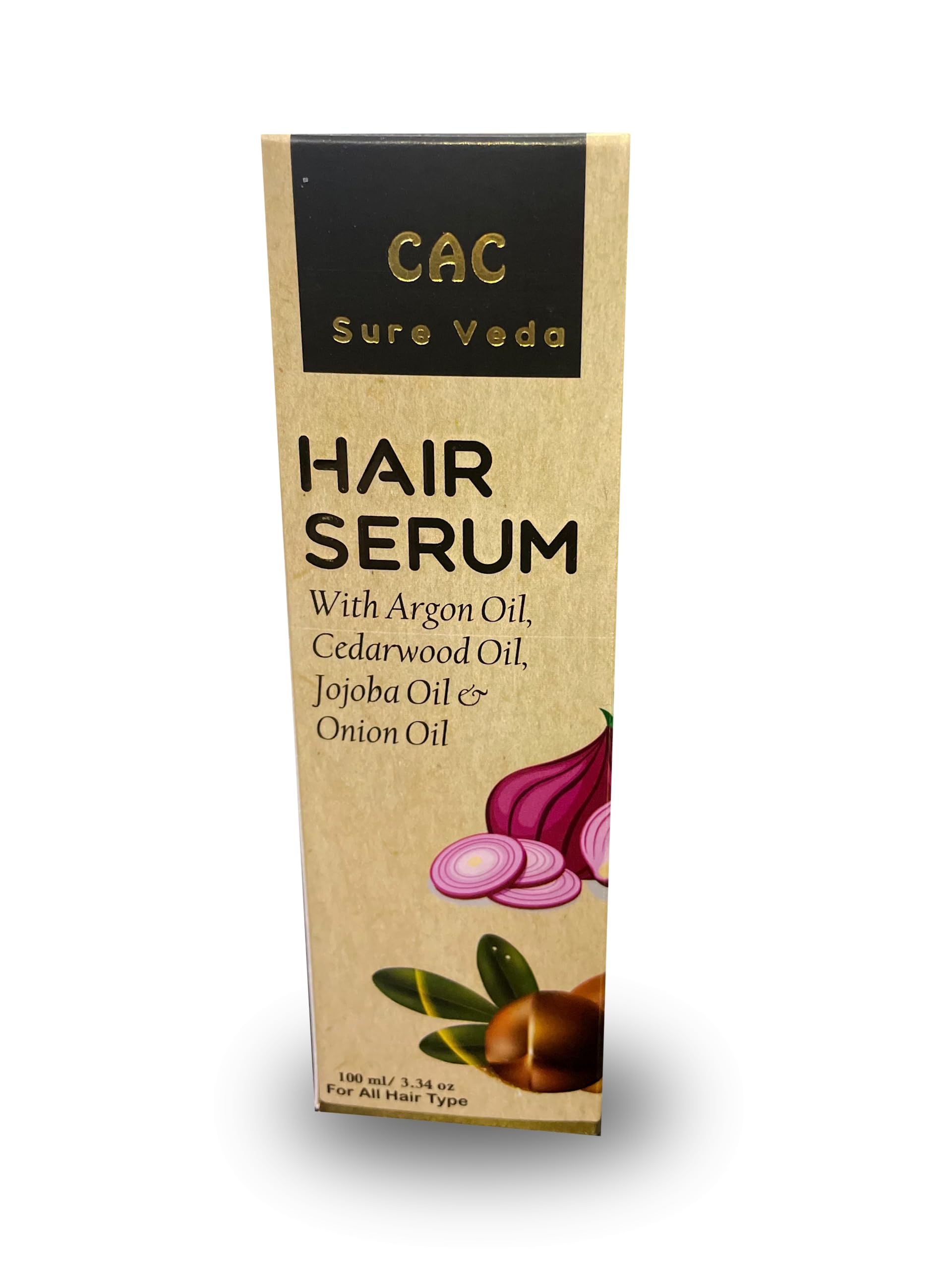 Best Hair Growth Serum with Argan Oil, Cedarwood Oil, Jojoba Oil & Onion Extract - Strengthens & Nourishes Hair for Thicker, Healthier Locks - Perfect for Daily Use & Scalp Care