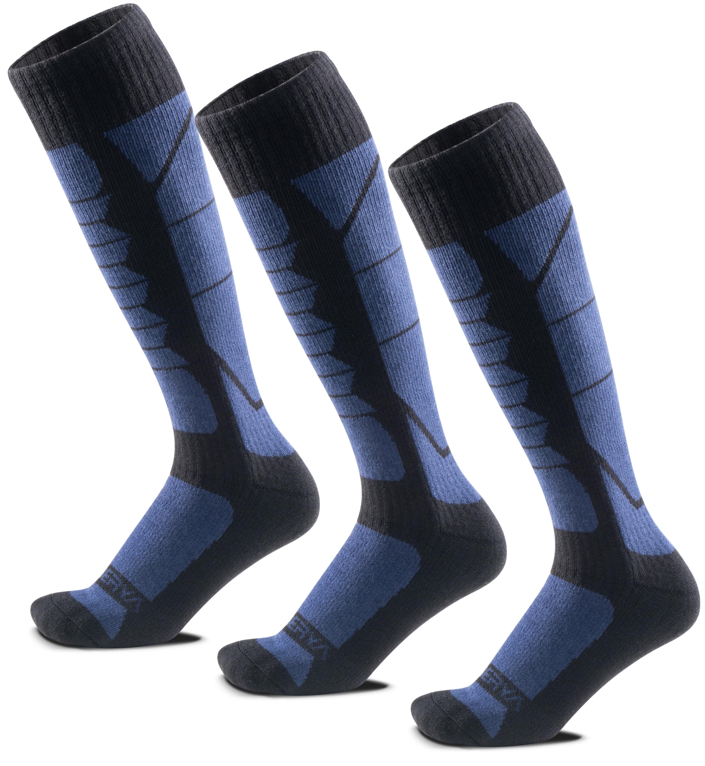 Premium Merino Wool Ski Socks for Men & Women - Thermal Over-the-Calf Winter Socks for Skiing, Snowboarding & Cold Weather Outdoor Activities - Warm & Breathable Hiking Socks for Snow Sports & Winter Adventures