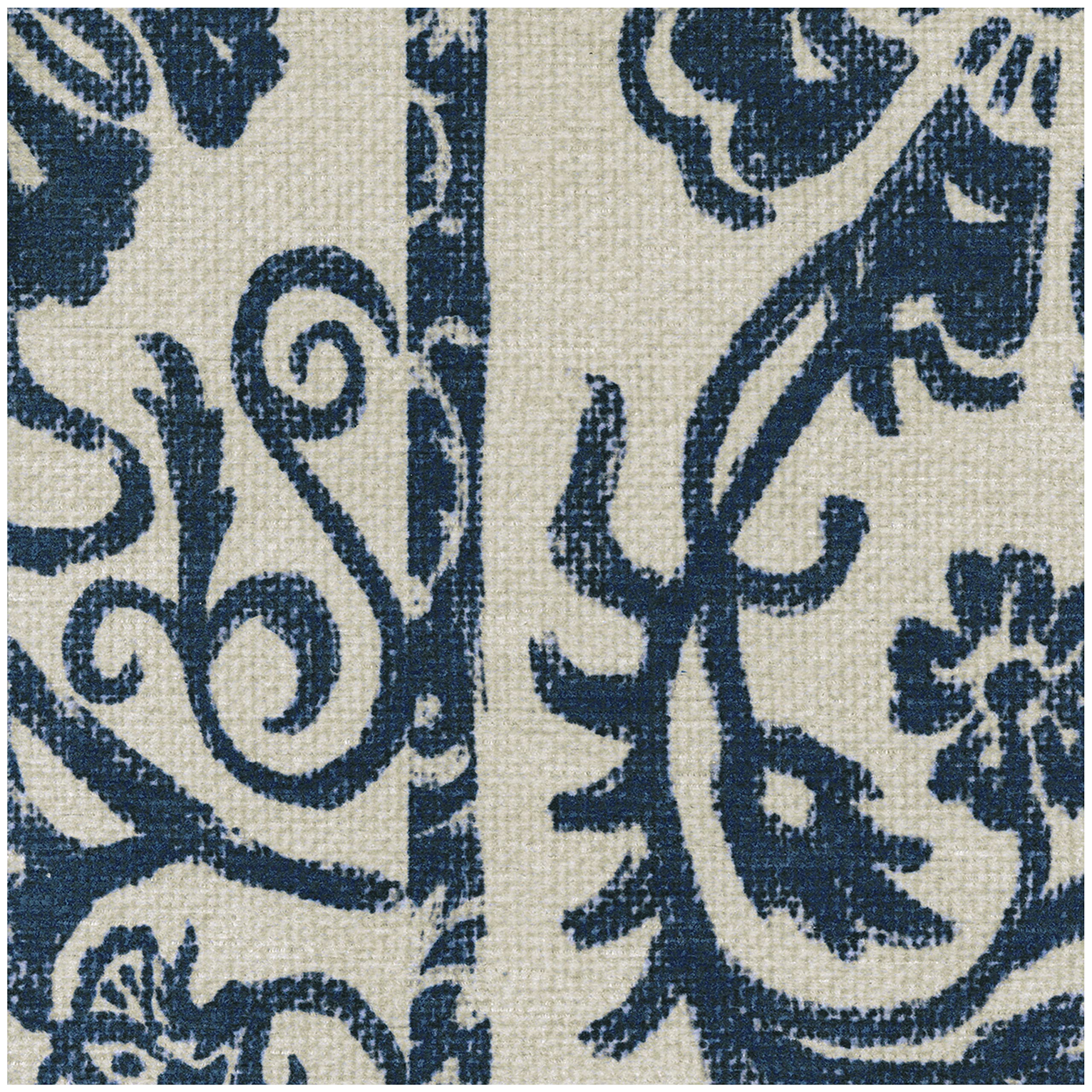 Ruggable Washable 6x9 Area Rug | Delphina Delft Blue Vintage Design | Non-Slip Gripper Pad | Premium Machine Washable Rug for Living Room, Bedroom, Kitchen, Office & Classroom | Perfect for High-Traffic Areas & Pet-Friendly Homes