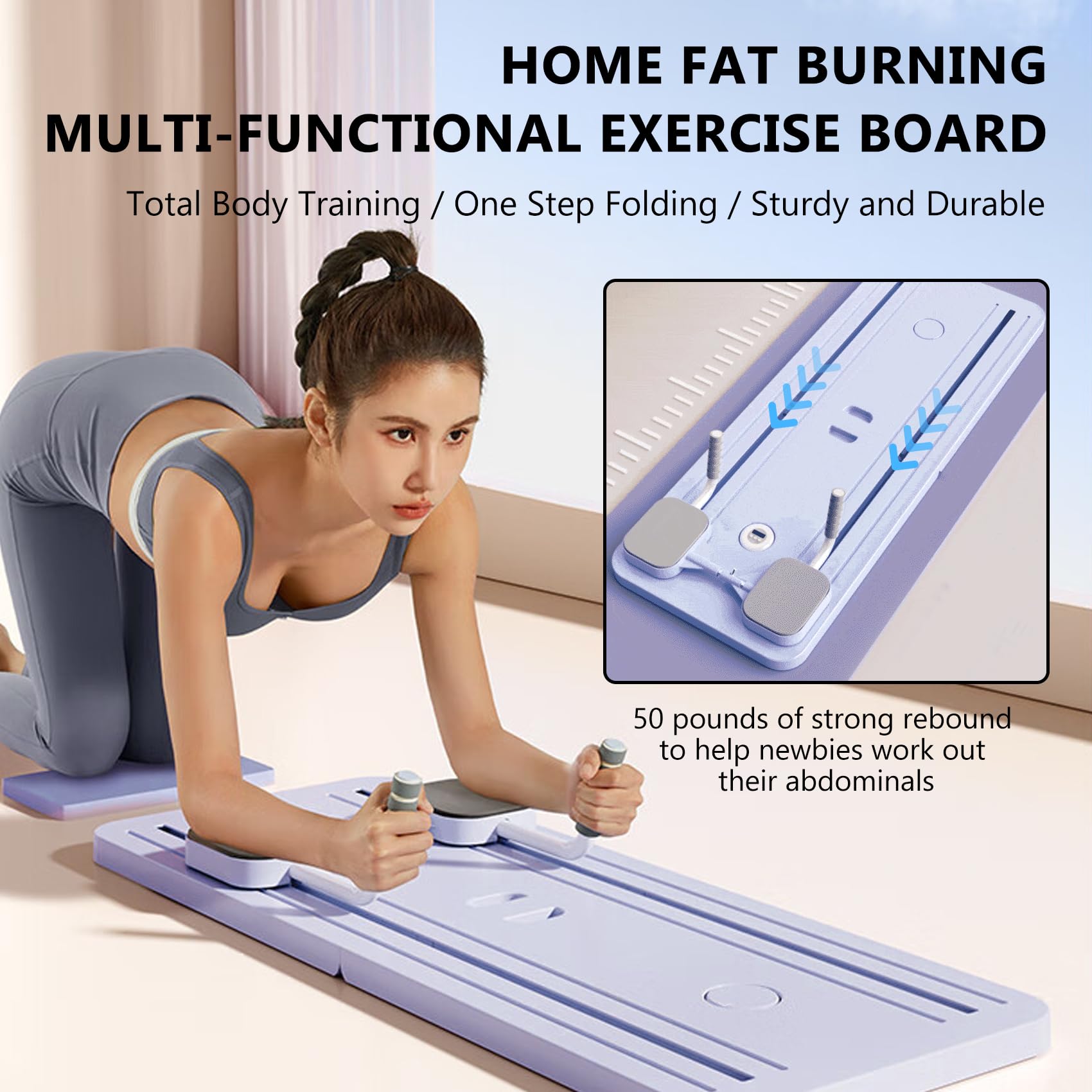 Pilates Core Trainer Board - Abs & Abdominal Workout Equipment for Home Gym