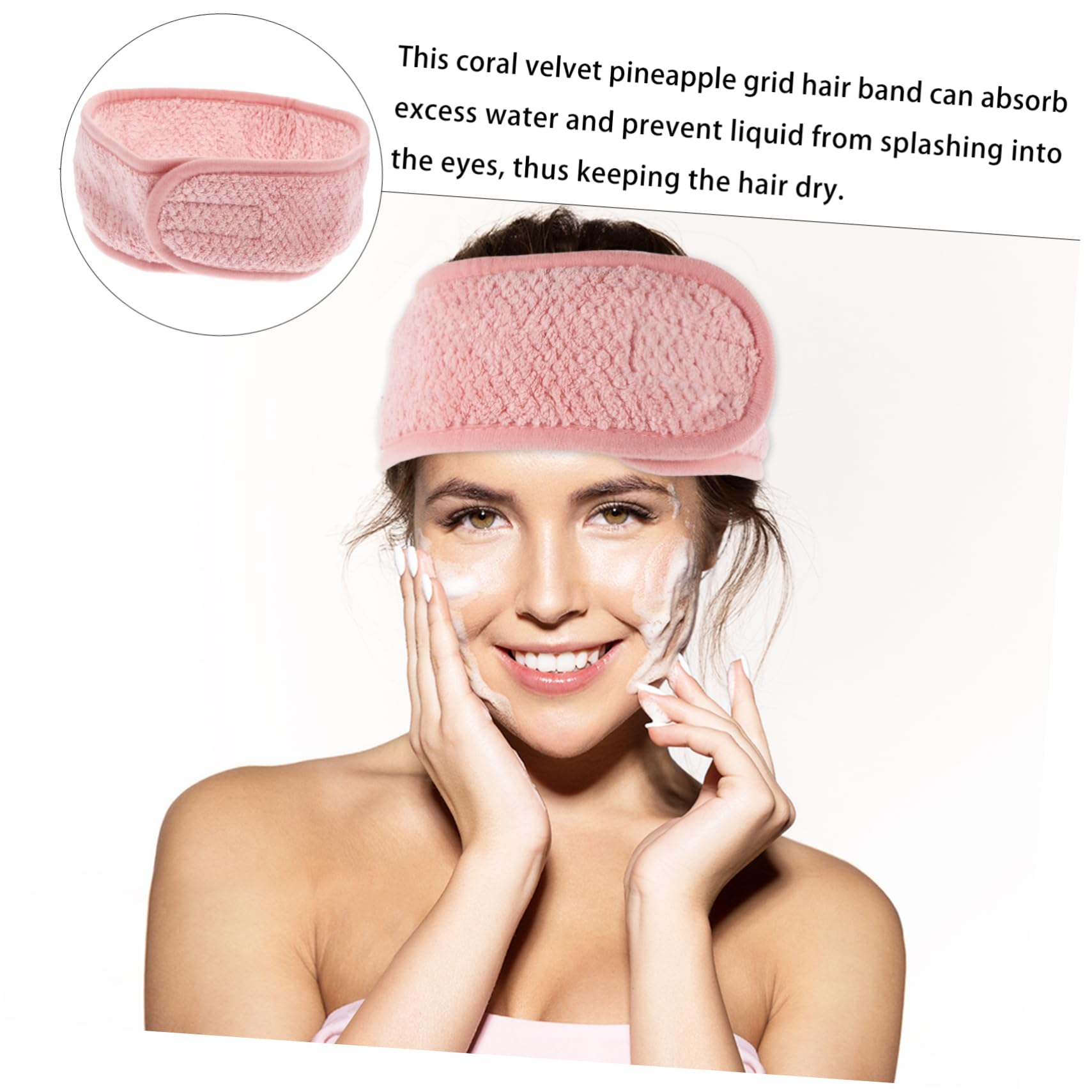 FOMIYES 6 Pack Pineapple Print Fleece Headbands for Women - Soft Hair Wraps, Shower Caps & Makeup Accessories - Perfect for Bathing, Washing Face & Styling Hair