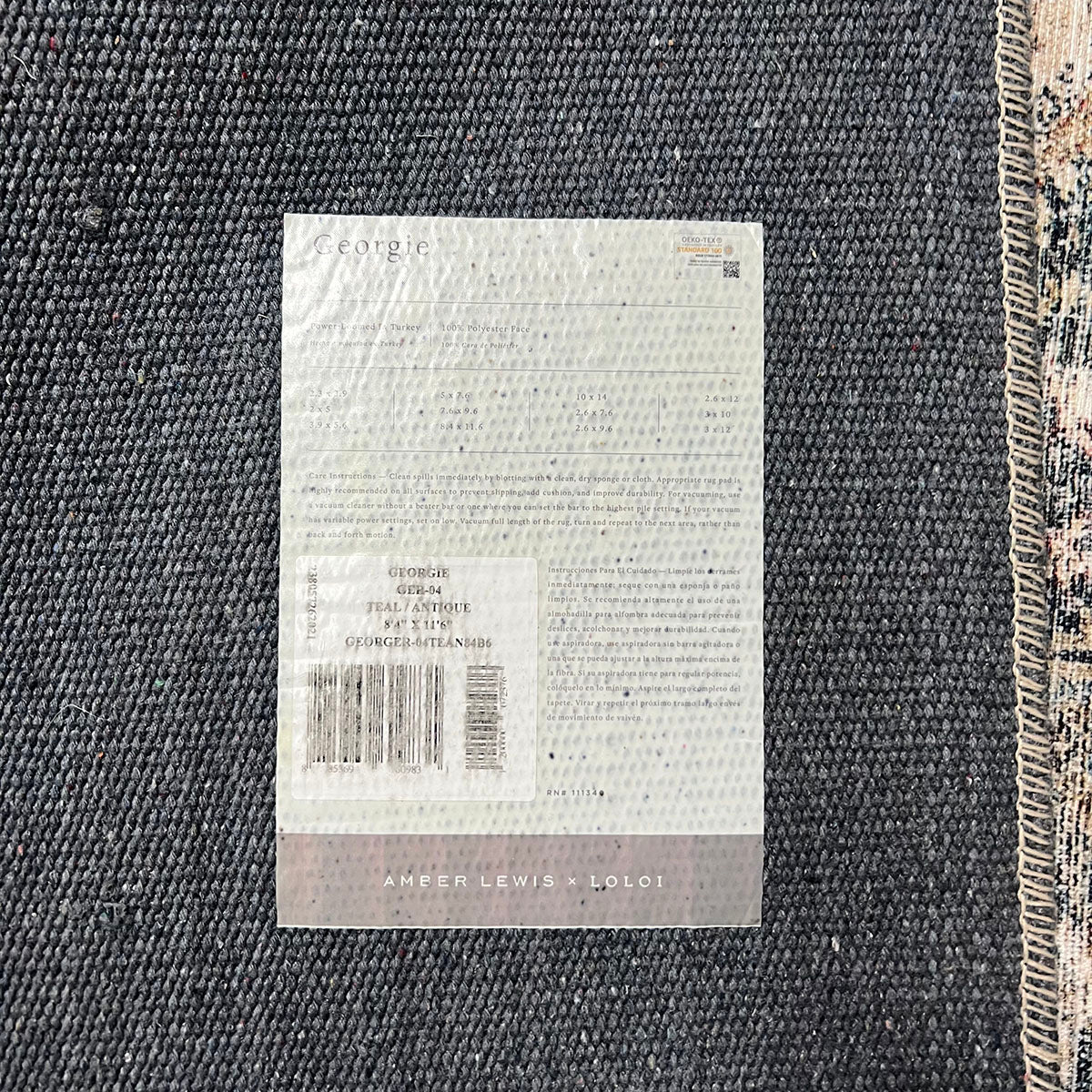 Stylish Brown & Blue Area Rug - Soft Non-Slip Living Room Carpet for Home Decor | Perfect for Bedroom, Nursery & Office