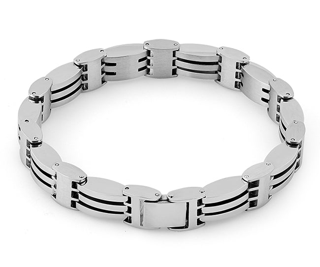 Premium Stainless Steel Link Bracelet for Men & Women - Durable Adjustable Metal Wristband for Everyday Wear, Business, and Formal Occasions