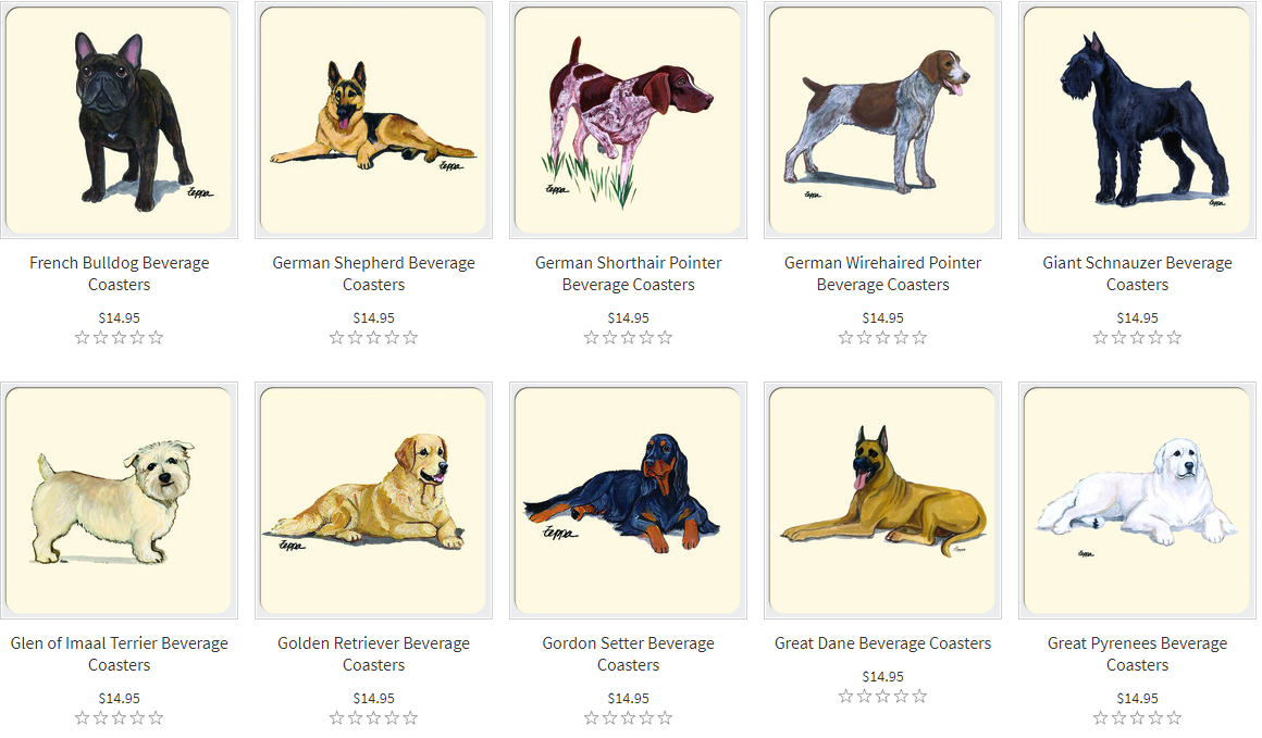 Premium Dog Breed Drink Coaster Set - Absorbent & Durable Coasters for Beer, Wine & Coffee - Perfect for Pet Lovers & Home Decor