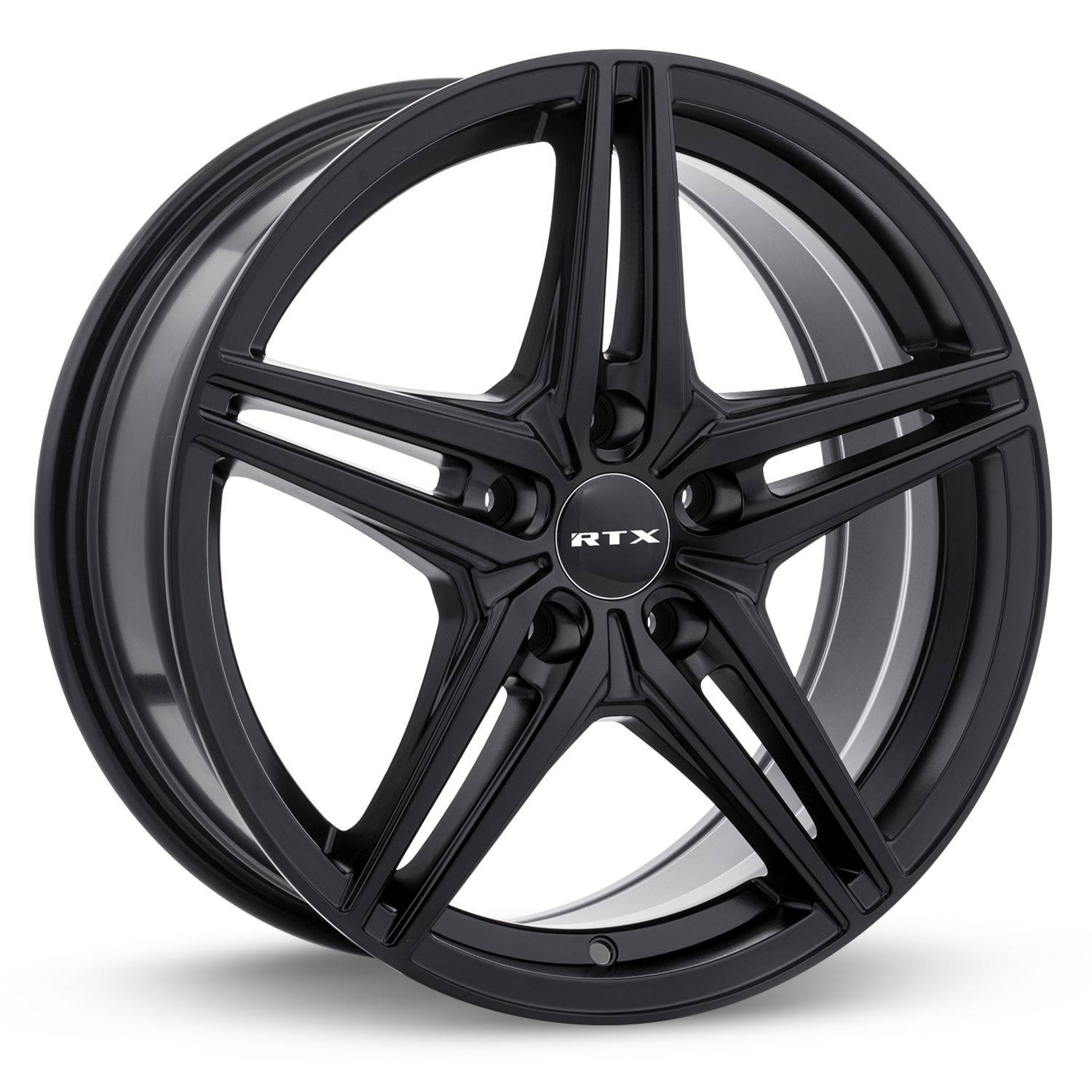 RTX Bern Alloy Wheel Rim 16x7 Inch - Matte Black Finish - 5x114.3 Bolt Pattern - 40mm Offset - 73.1mm Center Bore - Includes Center Caps - Perfect for Honda Civic, Toyota Camry & Other Sedans