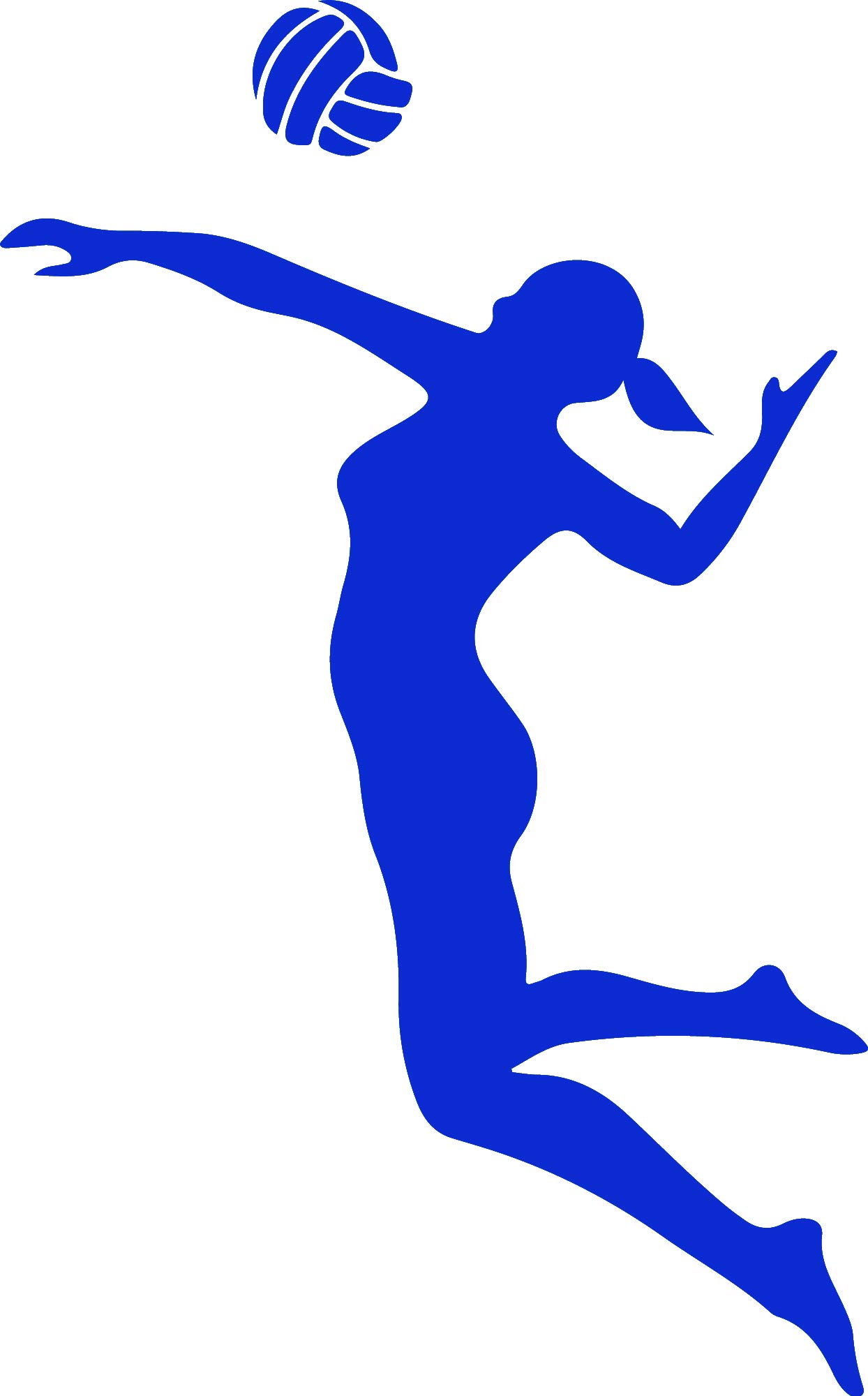 5 Inch Volleyball Spike Sticker - Premium 2.5mm Thick Outdoor Vinyl Decal for Cars, Trucks, Windows, Laptops & Tablets - Royal Blue - Perfect for Sports Fans, Team Spirit & Vehicle Customization
