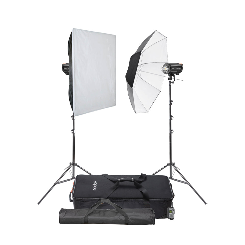 QT600IIIM Dual Studio Flash Kit - Professional Photography Lighting for Portraits, Fashion, and Product Shoots | Perfect for Studio, Outdoor, and Event Photography