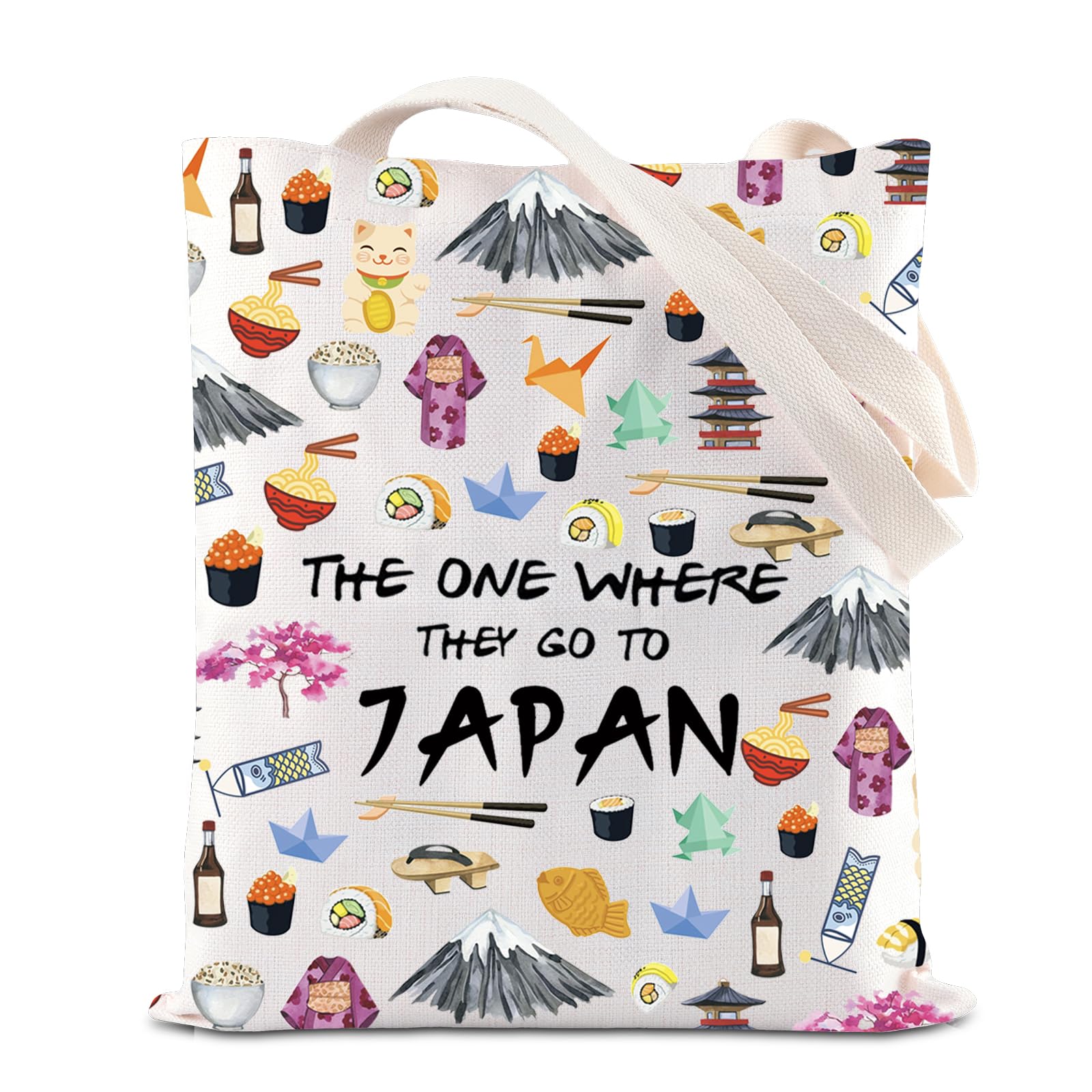Japanese Foodie Travel Makeup Bag - Souvenir Gift for Trip & Housewarming