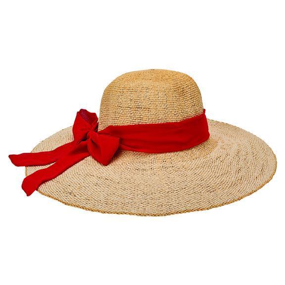 Women's Floppy Hat with Scarf Bow - Woven Paper Sun Hat for Beach, Summer & Outdoor Activities (PBL3096)
