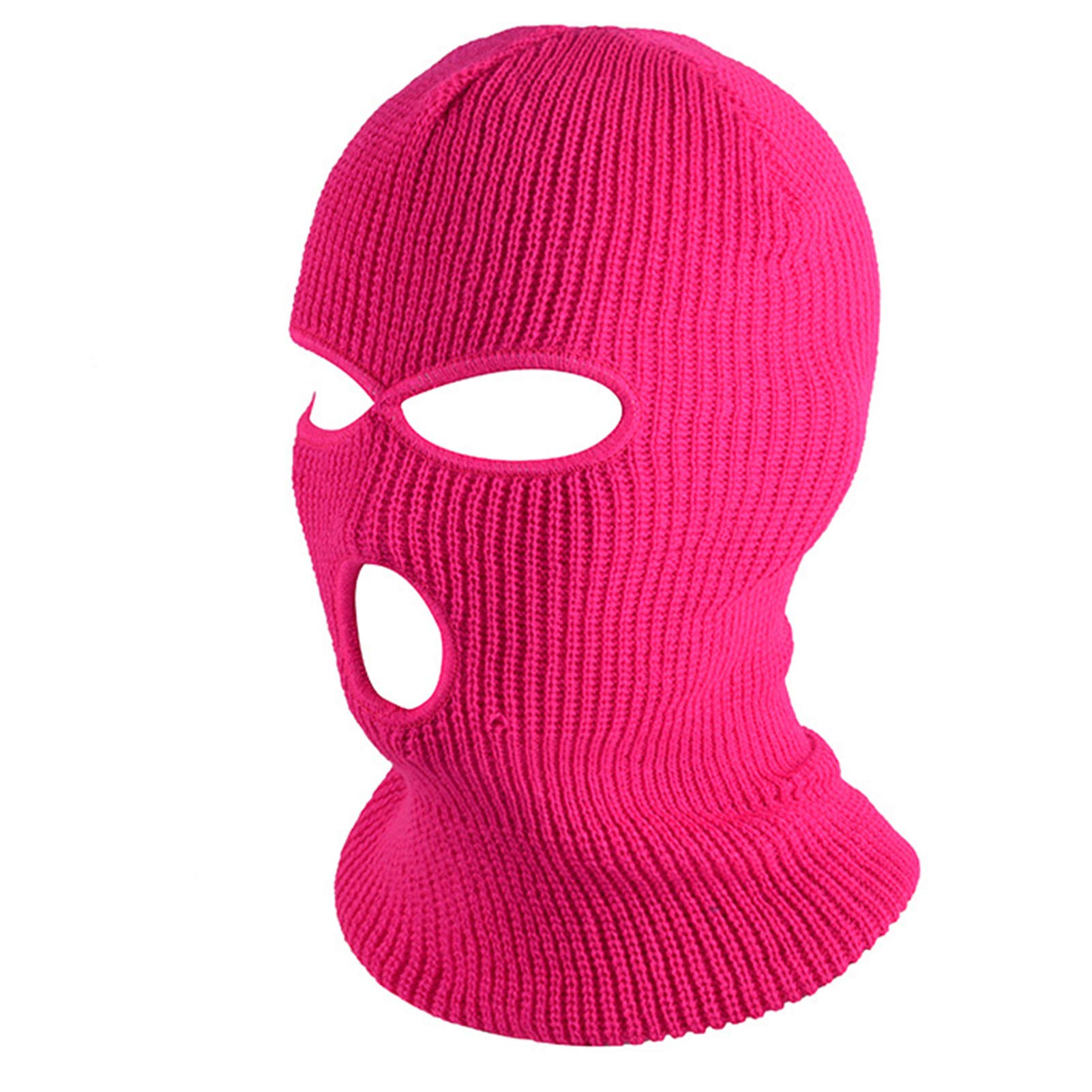 3 Hole Winter Knitted Ski Mask - Warm Full Face Cover Balaclava for Adults | Cold Weather Outdoor Sports, Skiing, Snowboarding & Motorcycle Riding