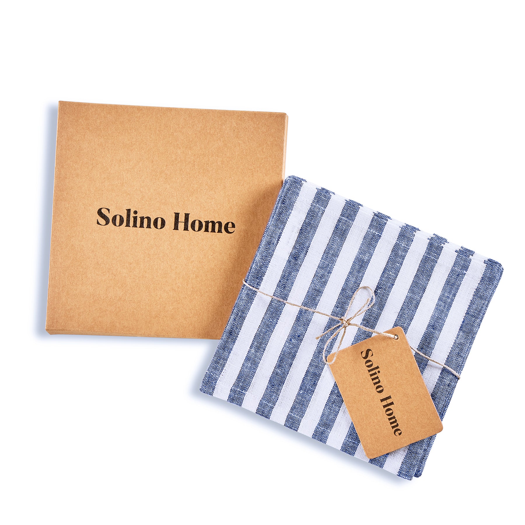 Amalfi Stripe Cocktail Napkins - Set of 12 Premium Paper Napkins for Parties, Weddings & Home Decor - Elegant Drink Coasters for Entertaining Guests