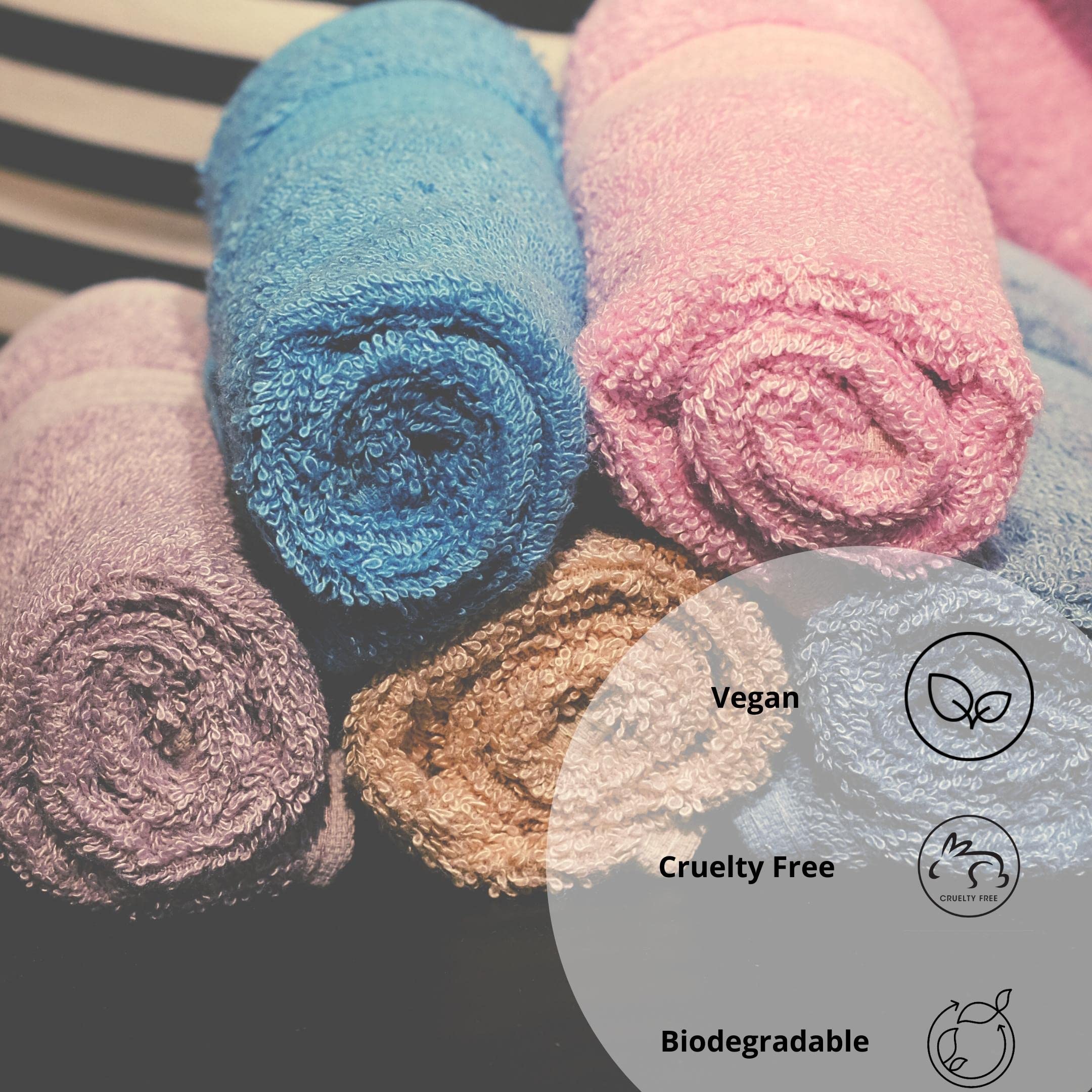 Prakrtech 100% Natural Bamboo Face Towel Set of 2 - 600 GSM Ultra Soft & Skin-Friendly | Eco-Friendly Chemical-Free Bath & Beauty Towels | Perfect for Daily Skincare, Spa & Travel (Grape)