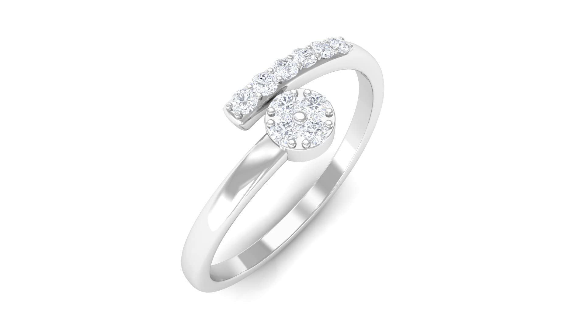 1/4 CT Round Cut Certified Diamond Minimal Promise Ring for Women - April Birthstone Ring in 14K Solid Gold - Perfect for Anniversaries, Engagements & Special Occasions