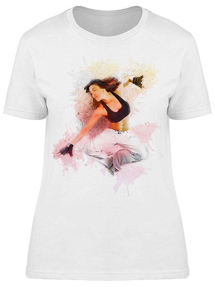 Smartprints Women's Dance T-Shirt - Breathable & Comfortable Sportswear for Dancing, Yoga & Workouts - Perfect for Dance Classes, Gym & Active Lifestyle