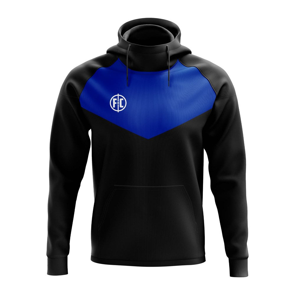 FC Performance Hoodie - Black/Royal - Lightweight & Breathable for Workouts & Outdoor Activities