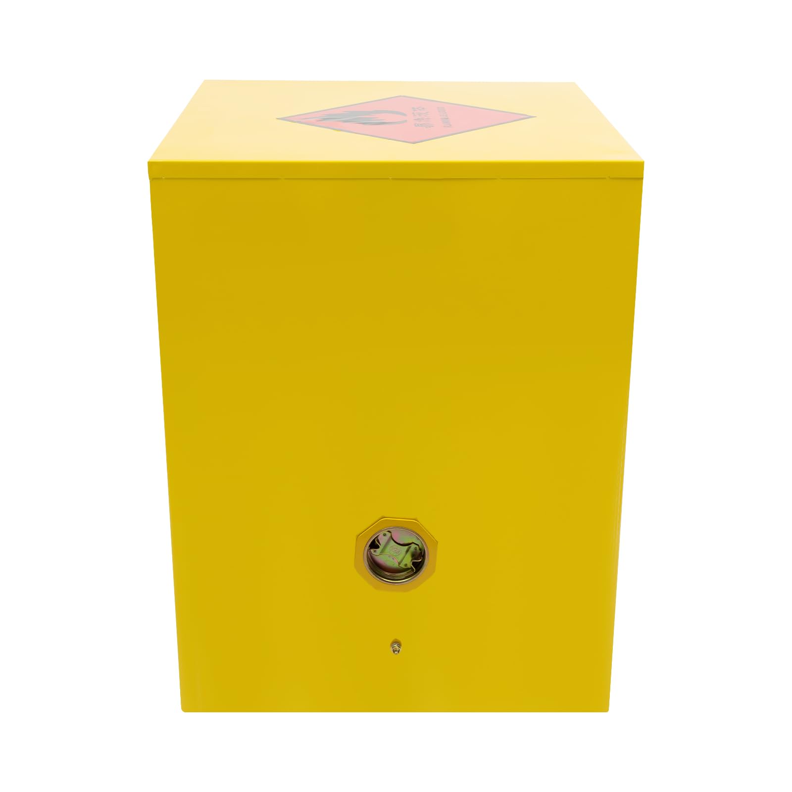 4 Gallon Fireproof Safety Storage Cabinet for Hazardous & Flammable Liquids - Yellow Explosion-Proof Gasoline Cabinet | Perfect for Garage, Workshop & Industrial Chemical Storage