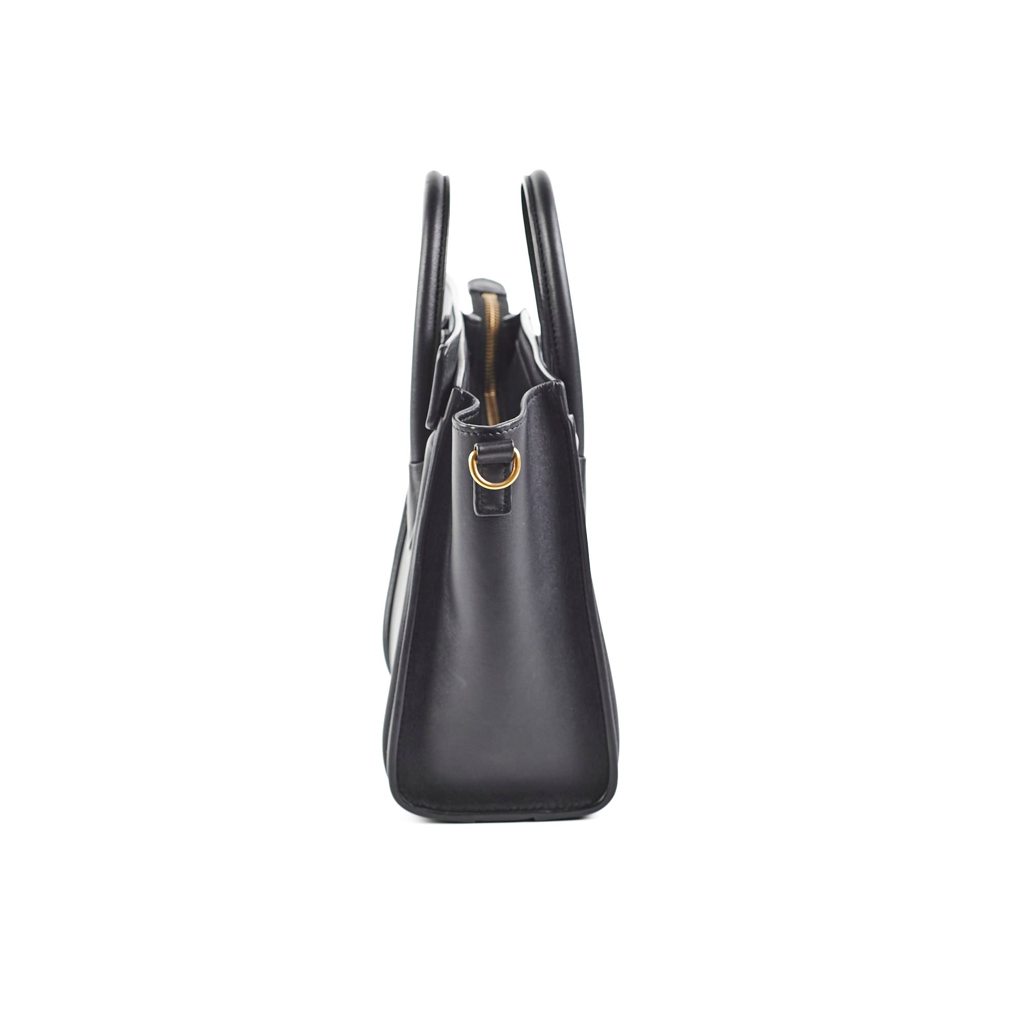Celine Luggage Nano Black Handbag - Luxury Leather Tote Bag for Women | Perfect for Work, Travel & Everyday Use