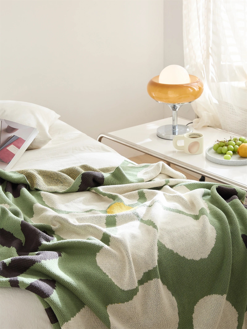 Blossom Meadow Woven Throw Blanket - Soft Cozy Knit Blanket for Couch, Bed & Sofa - Perfect for Home Decor, Gift & Winter Warmth