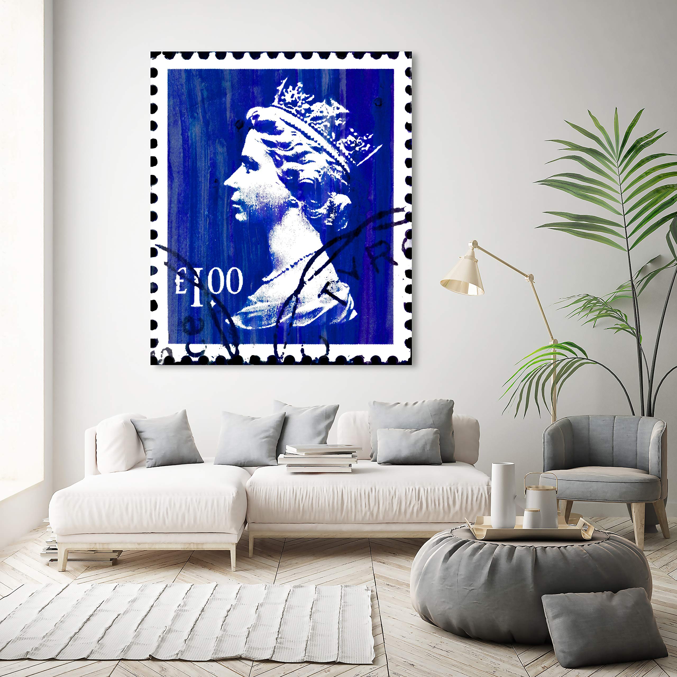 World and Countries Wall Art Canvas Prints 'Save The Queen One' - Premium Home Decor for Living Room, Bedroom & Office - Perfect Gift for Travel Lovers & Royalty Enthusiasts