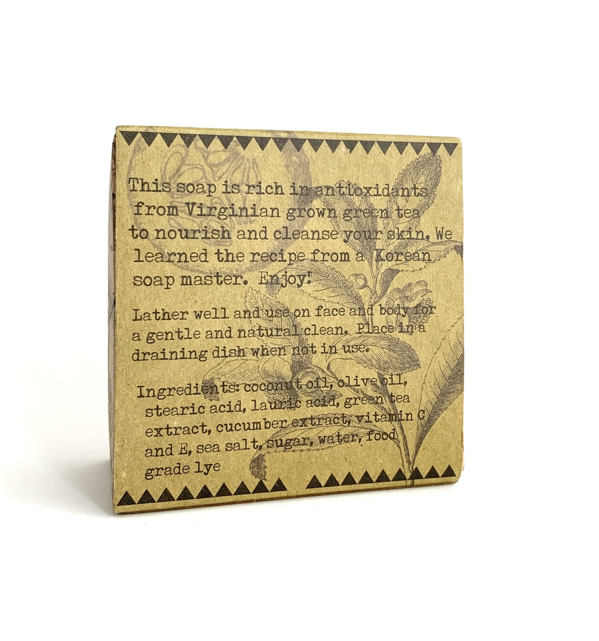 Virginia Cucumber & Green Tea Soap - Natural Handmade Soap for Sensitive Skin - Refreshing & Hydrating - Perfect for Daily Use, Spa & Gift Giving