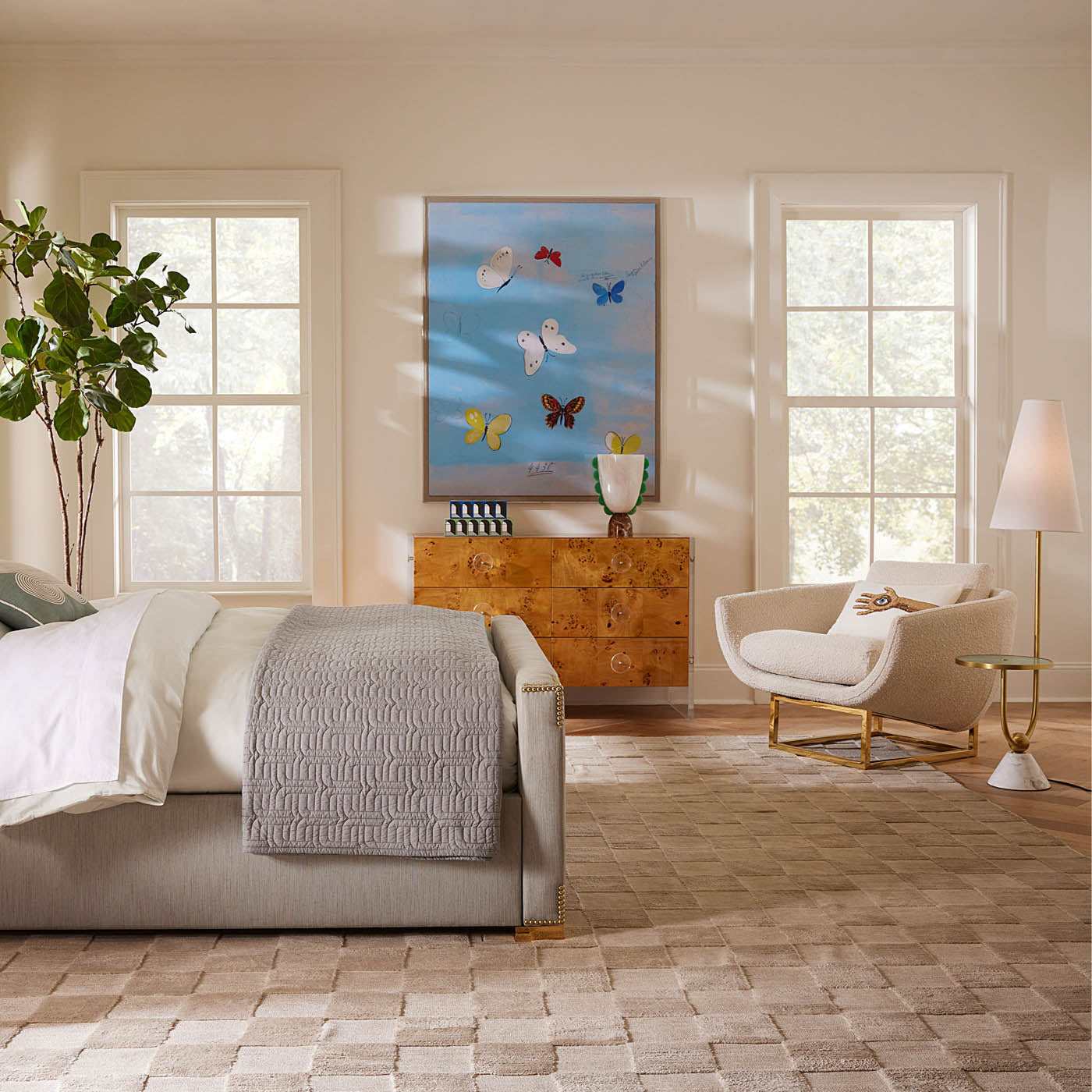 Modern Paradiso Table & Floor Lamp - Adjustable LED Lighting for Living Room, Bedroom, or Office - Warm White & Cool White Dimmable Light Fixture - Perfect for Reading, Working, or Ambient Decor