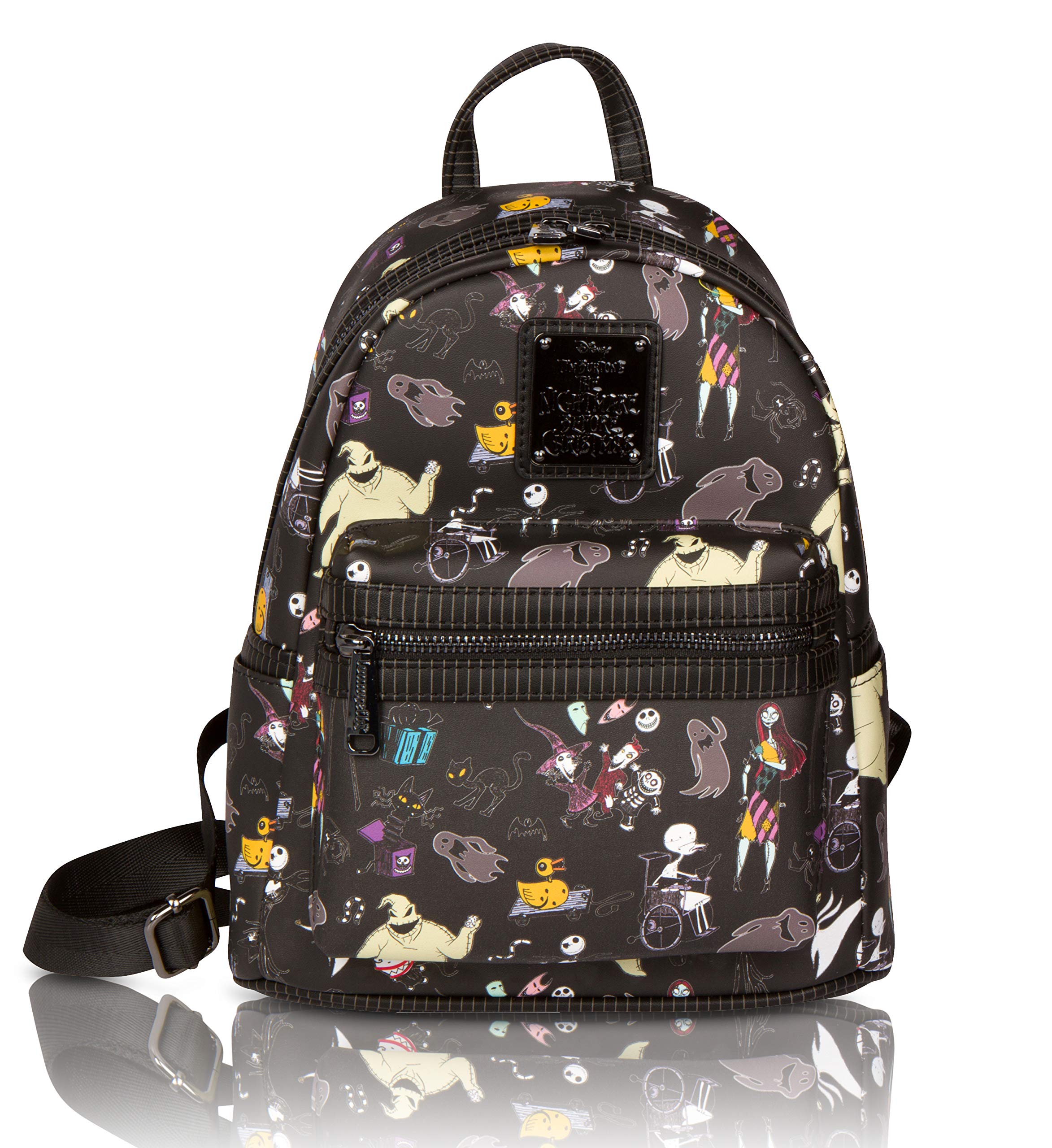 Loungefly Disney The Nightmare Before Christmas Mini Backpack - Official Collectible Crossbody Bag for Halloween & Christmas | Perfect for Cosplay, Theme Parks & Disney Trips
