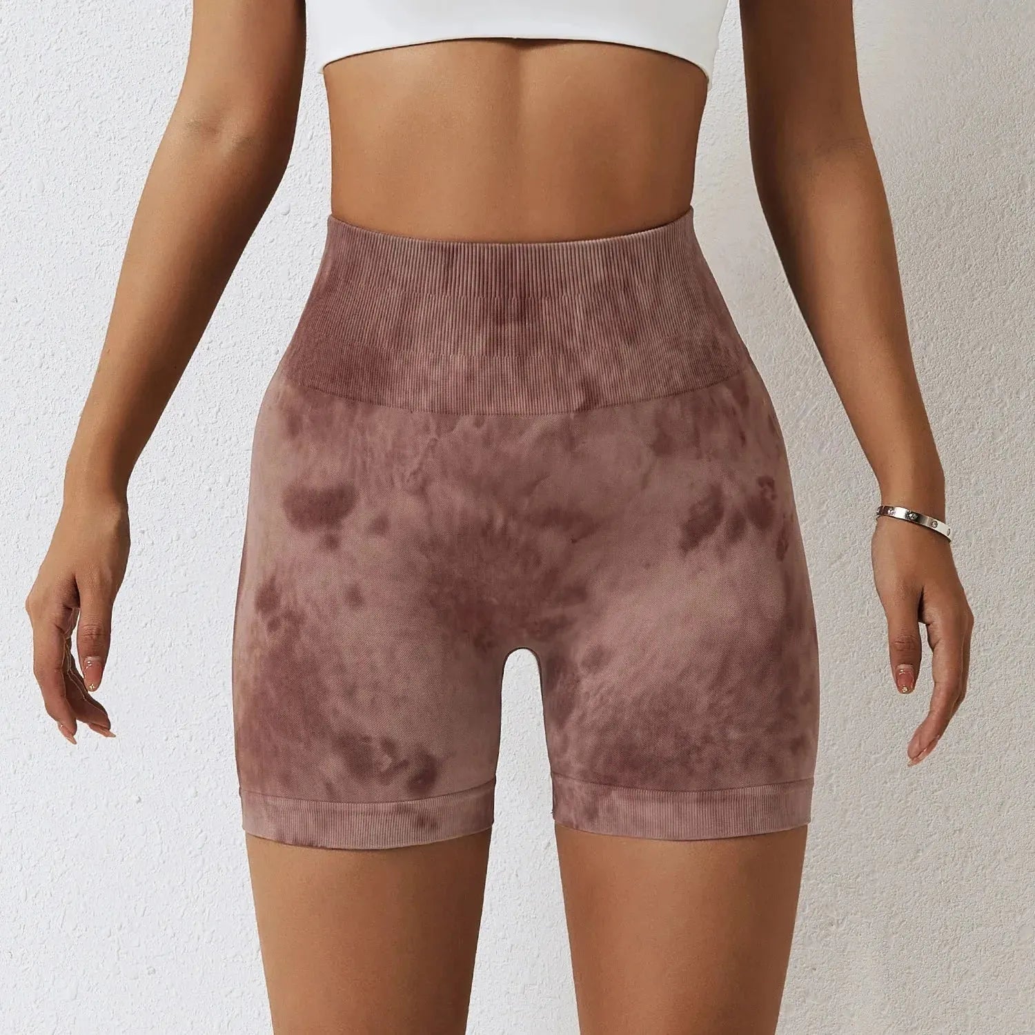 Sexy Tie Dye High Waist Quick Dry Yoga Shorts for Women - Seamless Workout Shorts with Hip Lift & Push Up Design - Perfect for Yoga, Gym, Running & Summer Outdoor Activities