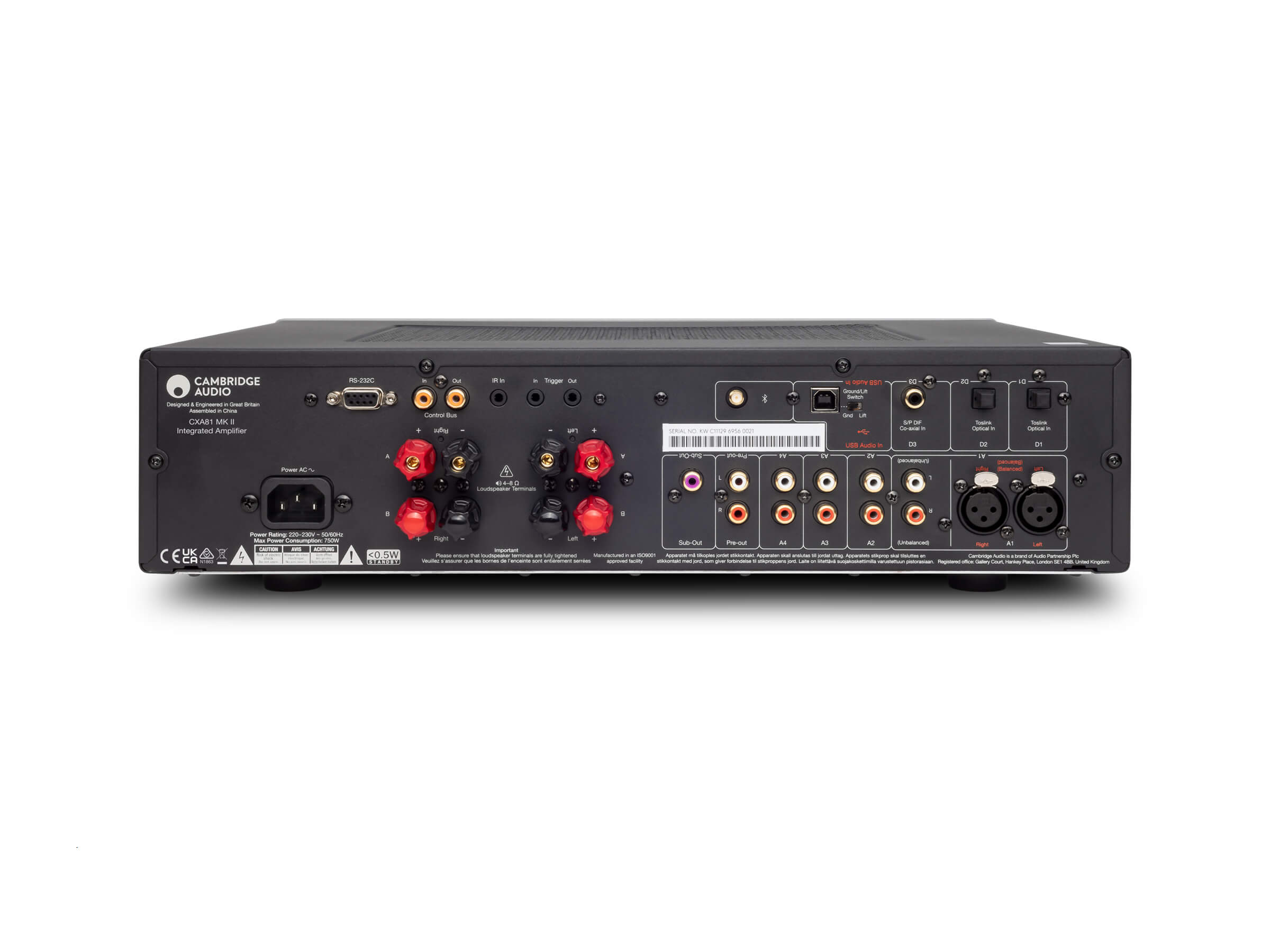Cambridge Audio CXA81 Mk II Integrated Stereo Amplifier - High-Fidelity HiFi Audio for Home Theater & Music Listening