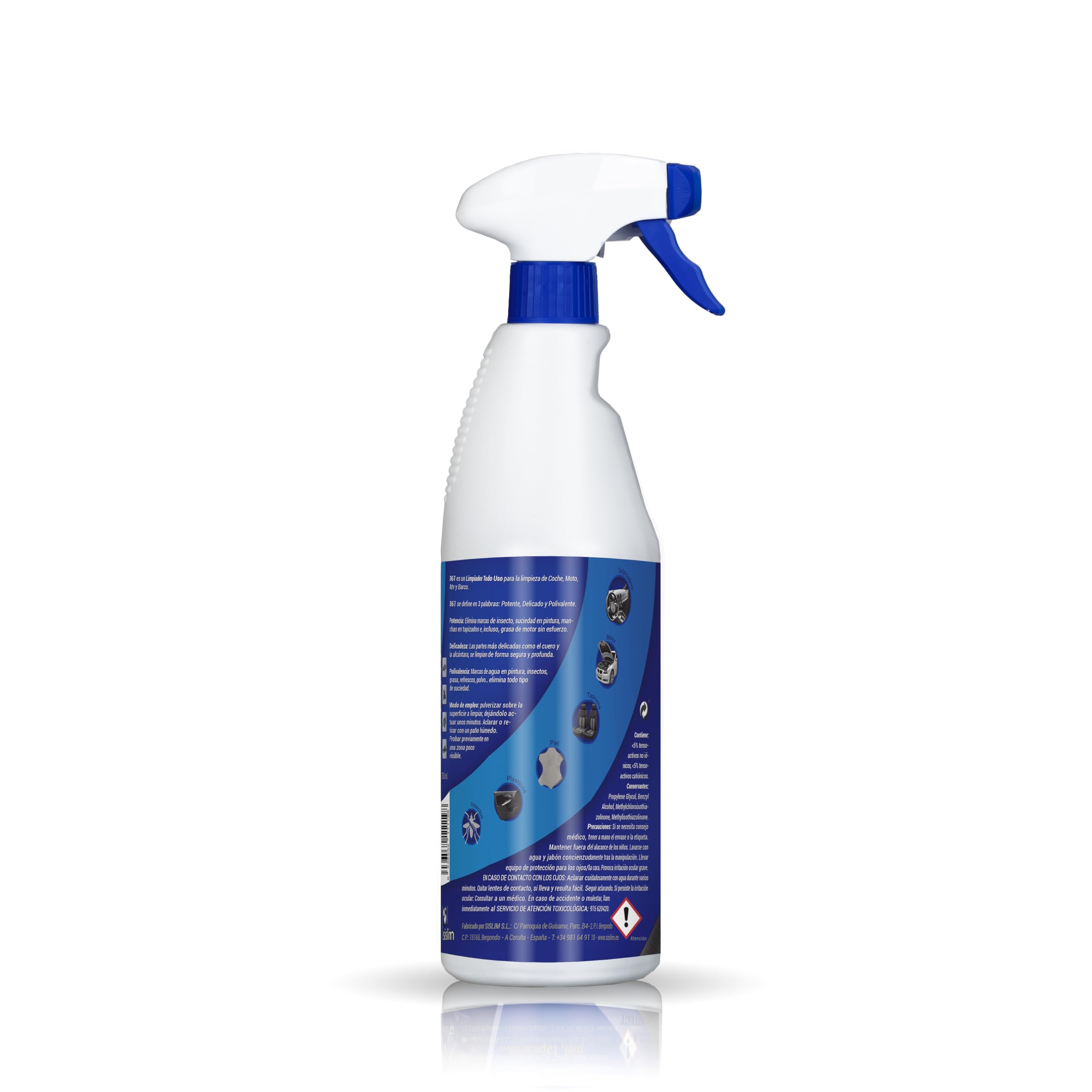361 Multi-Surface Car Cleaner – Upholstery, Dashboard & Leather Cleaner – Interior & Exterior Car Care – 25.36 oz – Removes Stains & Protects Surfaces – Ideal for Cars, Trucks & SUVs
