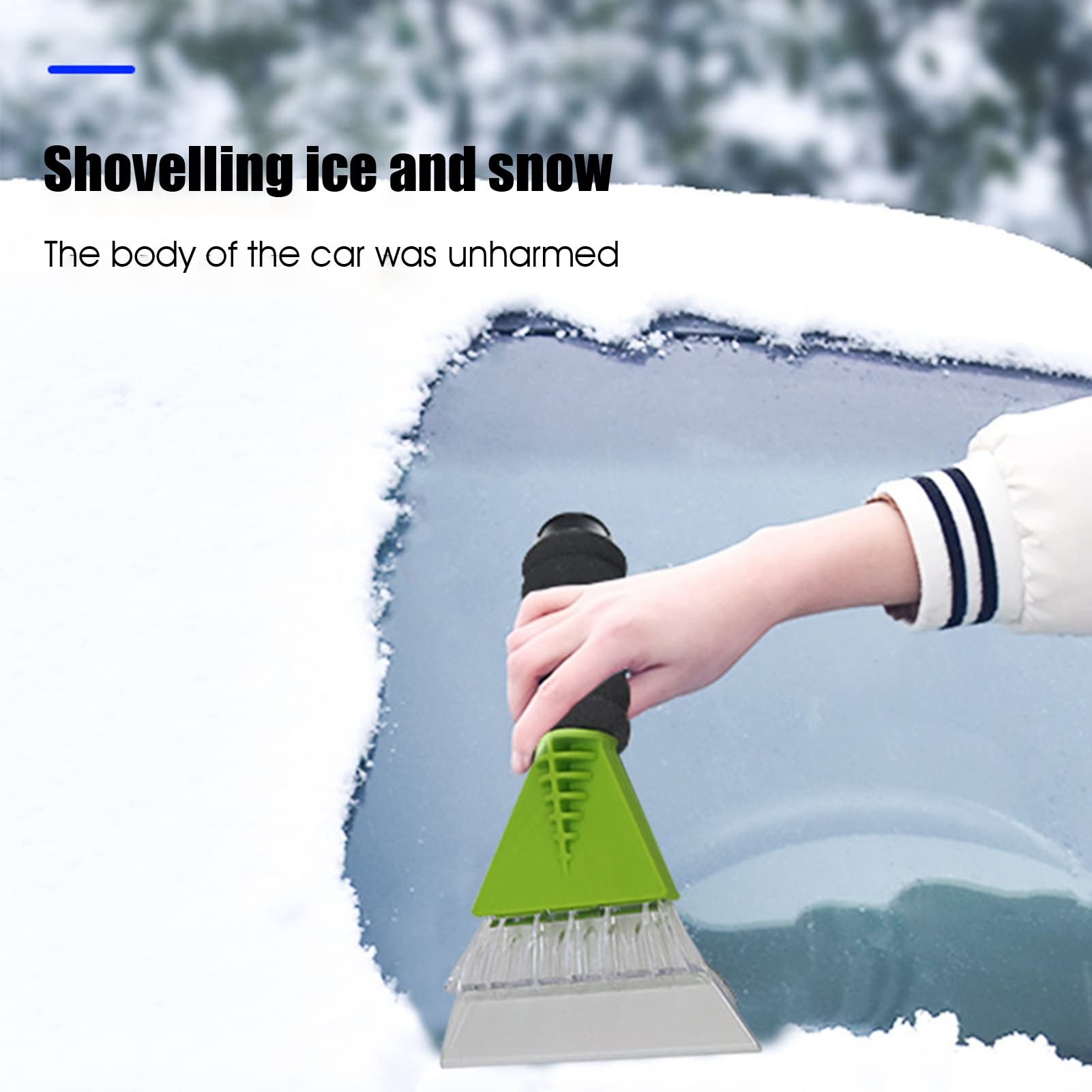 Premium Car Ice Scraper with Ergonomic Foam Handle - Heavy Duty Windshield Snow & Frost Remover for Cars, Trucks & SUVs - Perfect for Winter Mornings & Cold Weather Driving
