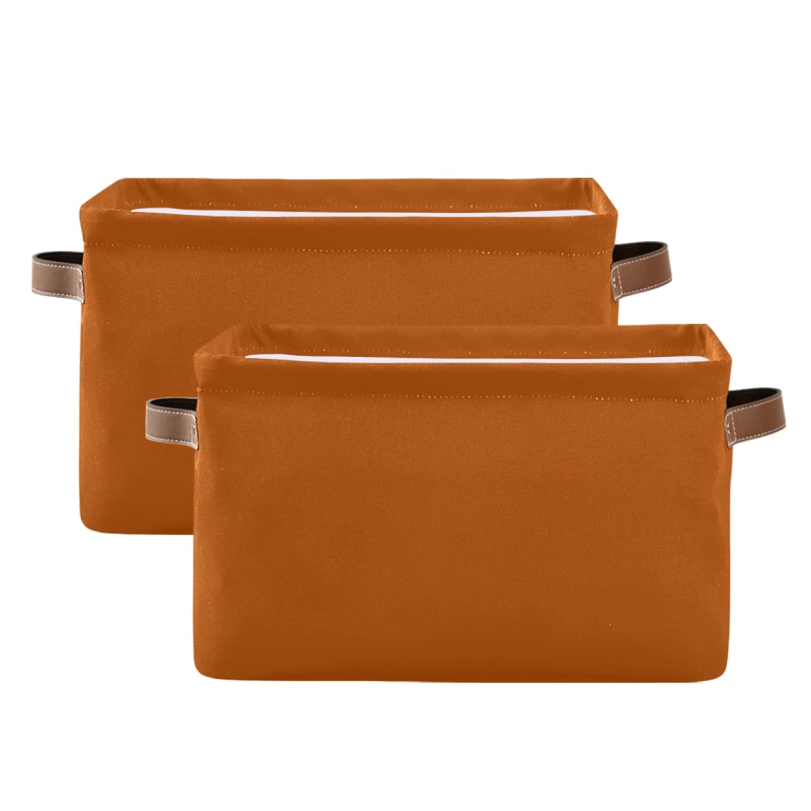 Rust Orange Storage Basket - Closet Organizer Bin, Cube Shelf Organizer for Home & Office - 1PC - Perfect for Bedroom, Bathroom, and Pantry Storage