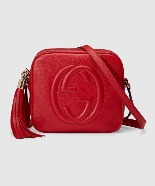 Gucci Soho Small Leather Disco Bag - Genuine Leather Crossbody Purse for Women, Red Handbag - Perfect for Night Out, Party & Date Night
