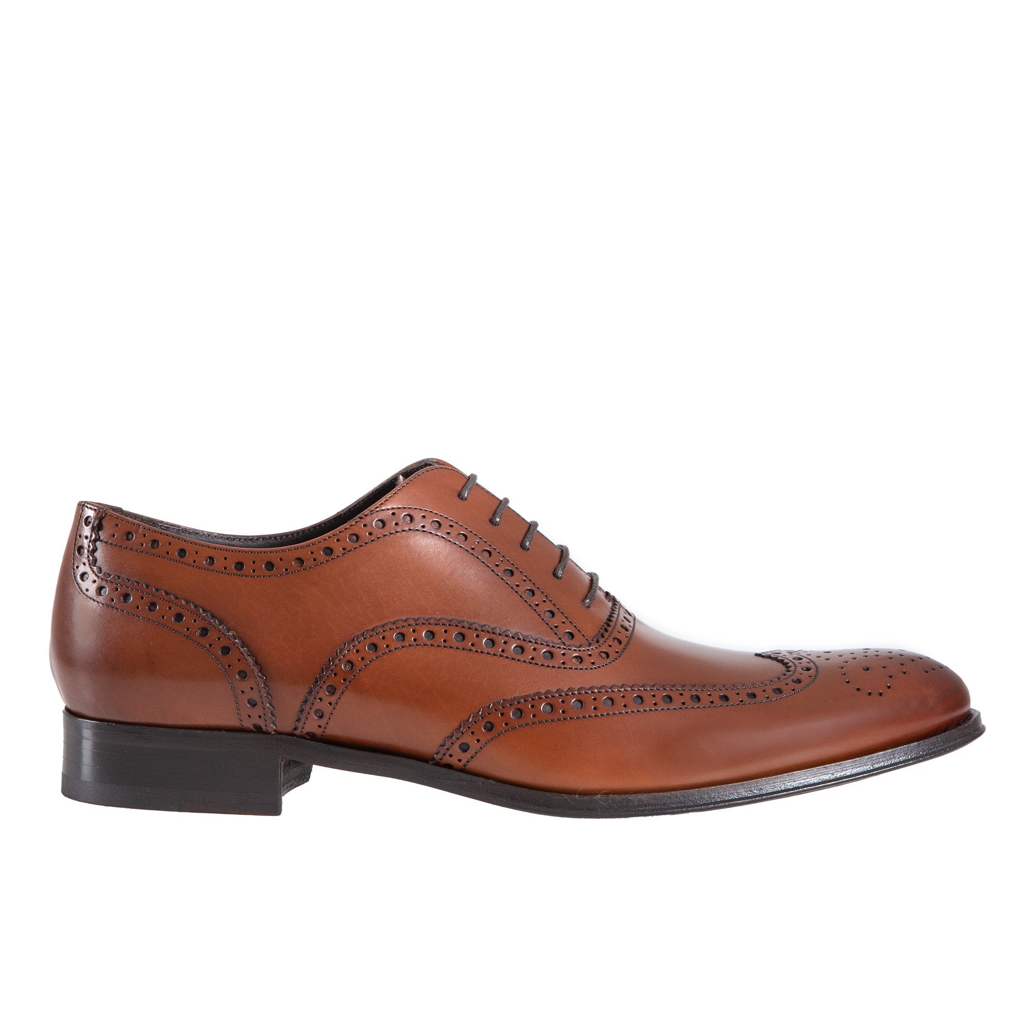 HENRY SARTORIAL Men's Classic Brogue Oxford Dress Shoes in Walnut Brown - Perfect for Business, Formal Events & Weddings