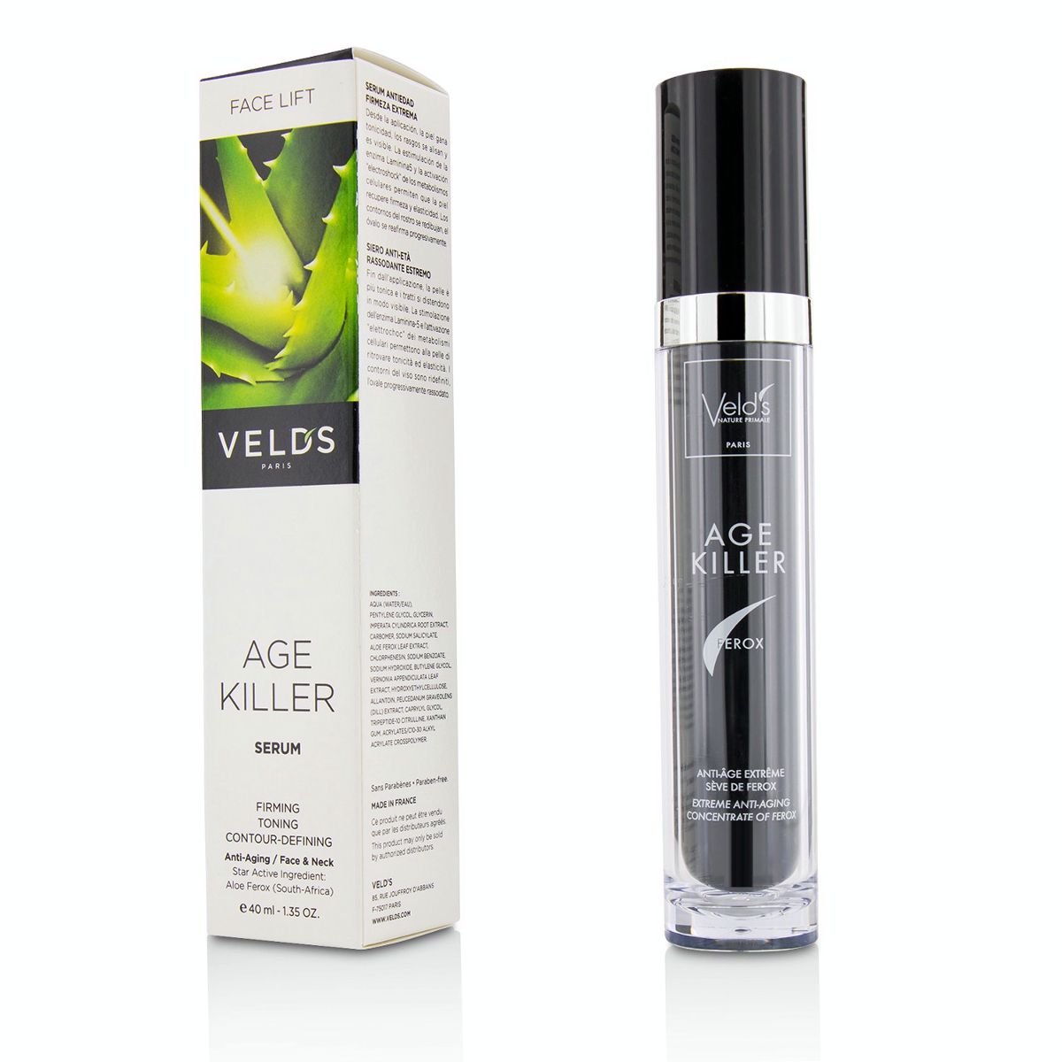 Age Killer Face Lift Anti-Aging Serum - 40ml/1.35oz Wrinkle Reduction & Skin Tightening Treatment for Face & Neck | Perfect for Night Routine & Daily Anti-Aging Care