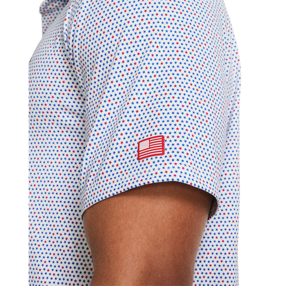 Men's Under Armour Freedom Print Polo Shirt - Moisture-Wicking Performance Golf & Casual Wear for Active Lifestyles