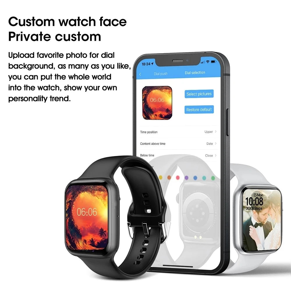 X8 Max ZL02 Series Smartwatch - Ultra 8/9 Round Fitness Tracker with Heart Rate Monitor, Sleep Tracking & Waterproof Design for Men & Women | Perfect for Running, Swimming & Daily Activity Tracking