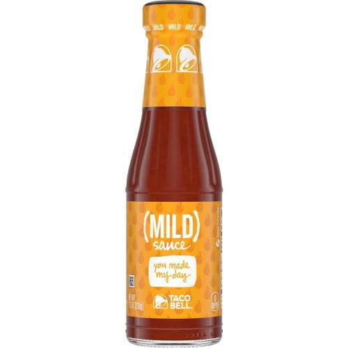 Taco Bell Mild Sauce (Pack of 2) - Mild & Flavorful Hot Sauce for Tacos, Burritos & Mexican Food - Perfect for Home Cooking, Parties & Restaurants