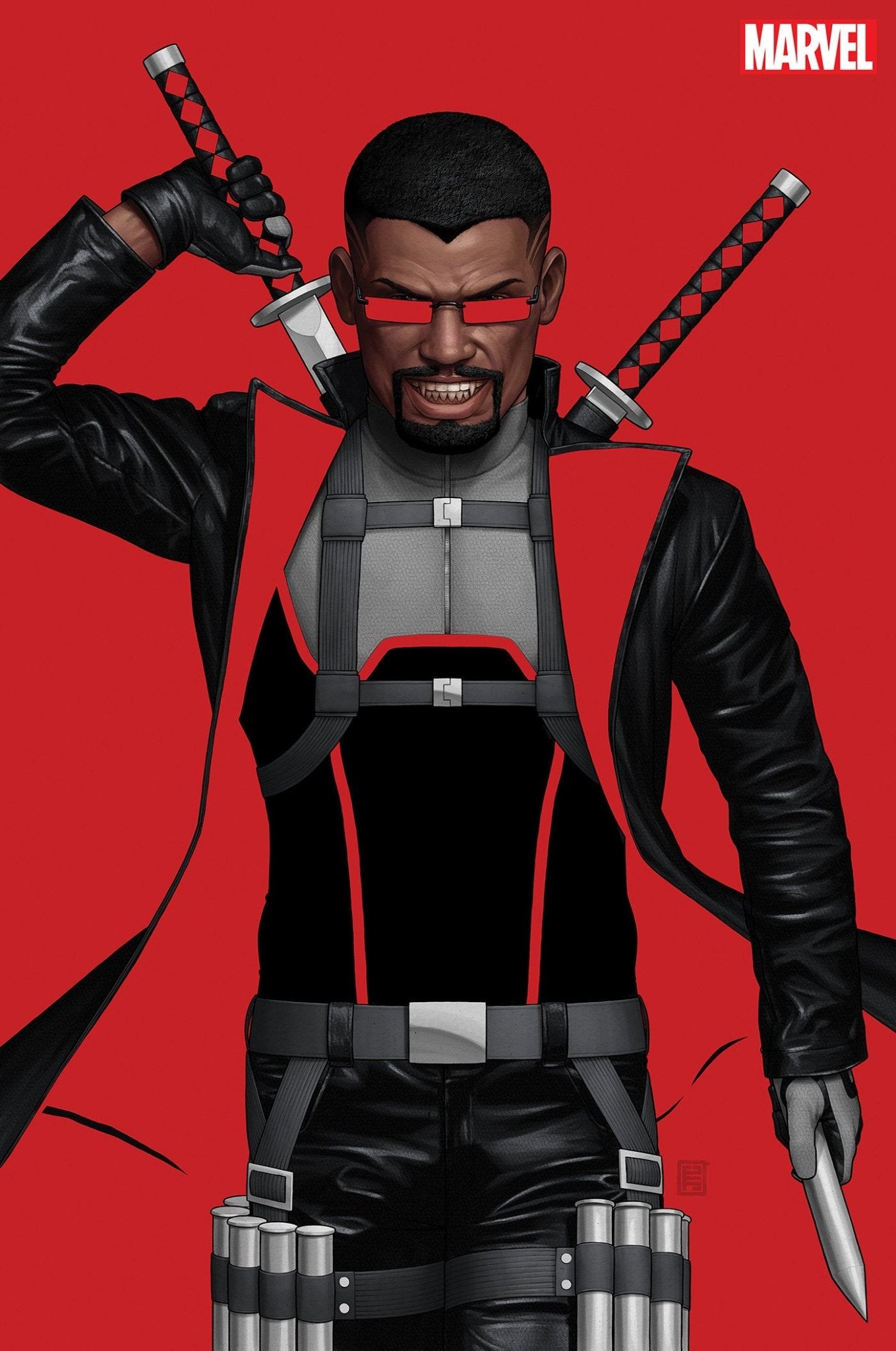Blade 1 John Tyler Christopher Negative Space Variant - Rare Marvel Comic Book Collectible for Display & Investment
