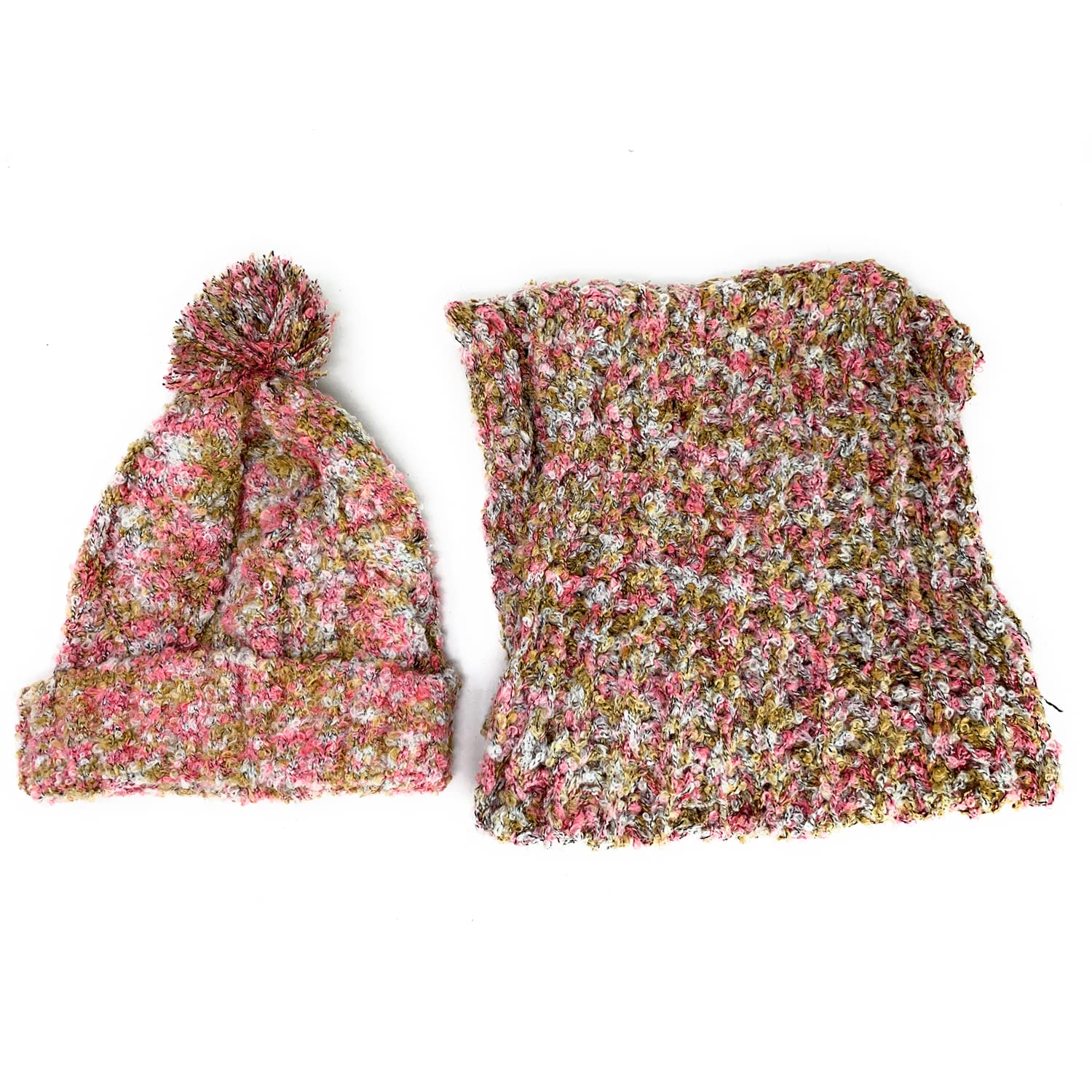 Empire Cove Women's 2-Piece Winter Beanie and Scarf Set - Soft Knit Cuff Hat & Warm Fashion Scarf - Perfect Cold Weather Accessories for Outdoor Activities, Snow Days & Holiday Gifts