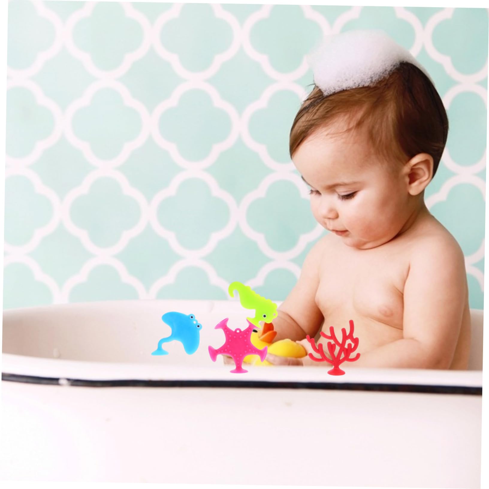 CORHAD 18-Piece Suction Cup Bath Toys Set - Fun Cartoon Bathtub Toys for Kids, Waterproof Shower Toys for Toddlers - Perfect for Bath Time, Pool Play & Sensory Development